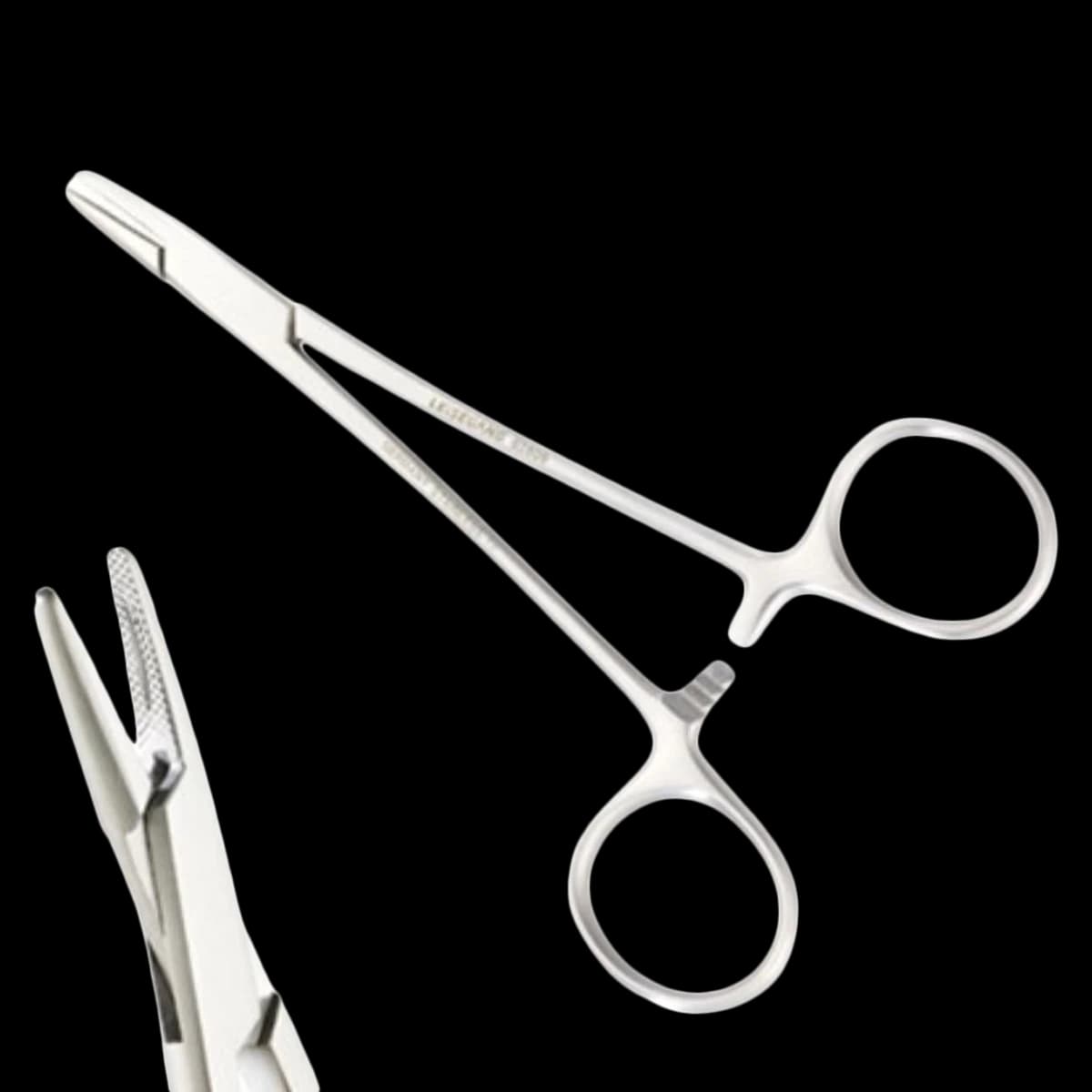 Euro-Med Mayo-Hegar Needle Holder, 5.5" Stainless Steel, Serrated Jaws - Needle Holder Mayo-Hegar Serr - Image 1