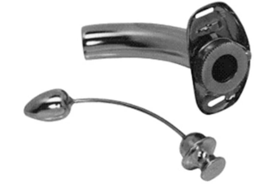 Jackson Laryngectomy Tube, Size 8, 55mm, Reusable, Non-Sterile, Stainless Steel, 10.0mm ID / 13.6mm OD, Each - Tube Laryngectomy Jackson - Image 1