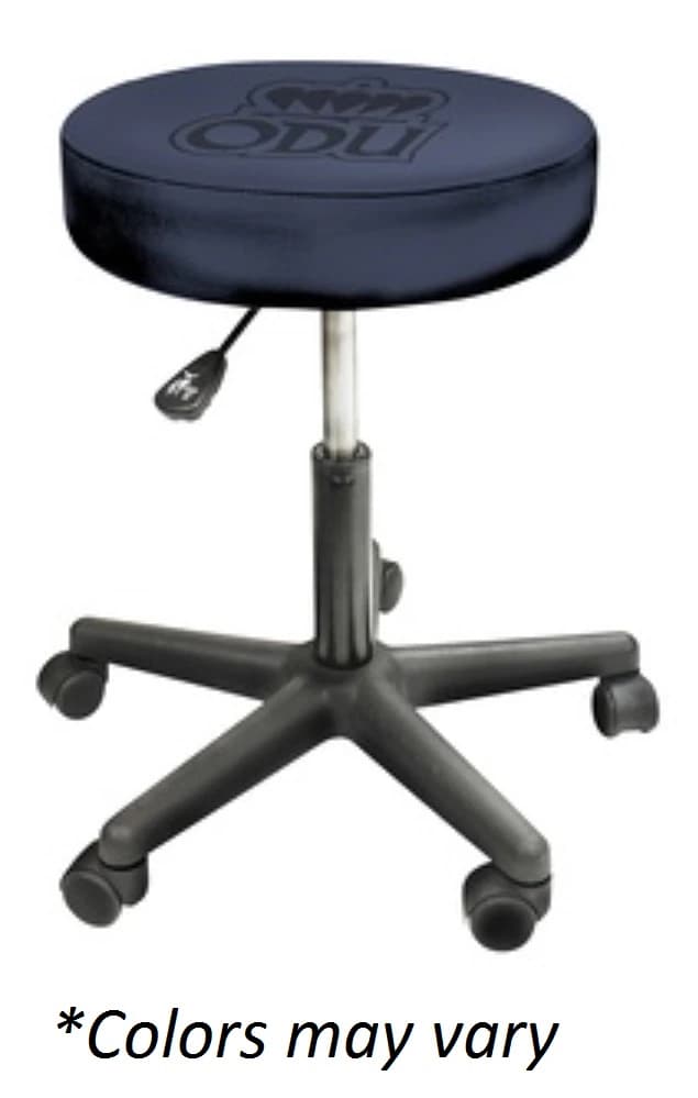 Athletic Edge Rolling Stool with Deboss Logo, Black, 300 lb Capacity - Stool Rolling w/Deboss Logo - Image 1