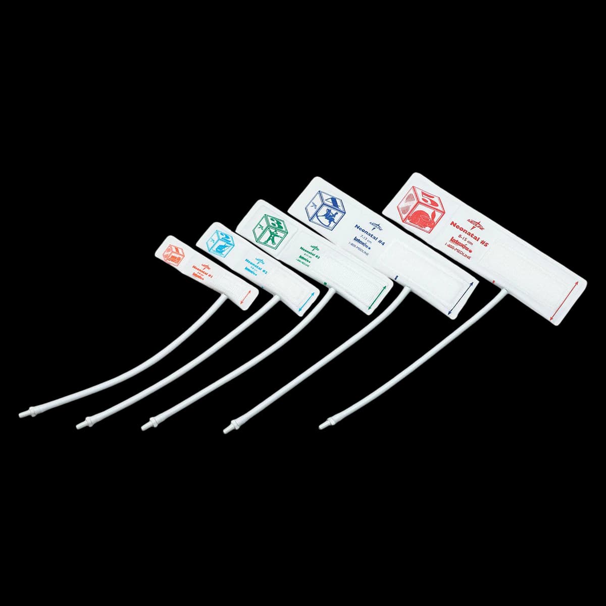 Welch-Allyn SnapQuik Connect Blood Pressure Cuff, Neonatal Soft, Size 4, White, Latex-Free, 10/Package - Cuff Neonatal Soft w/ Female - Image 1