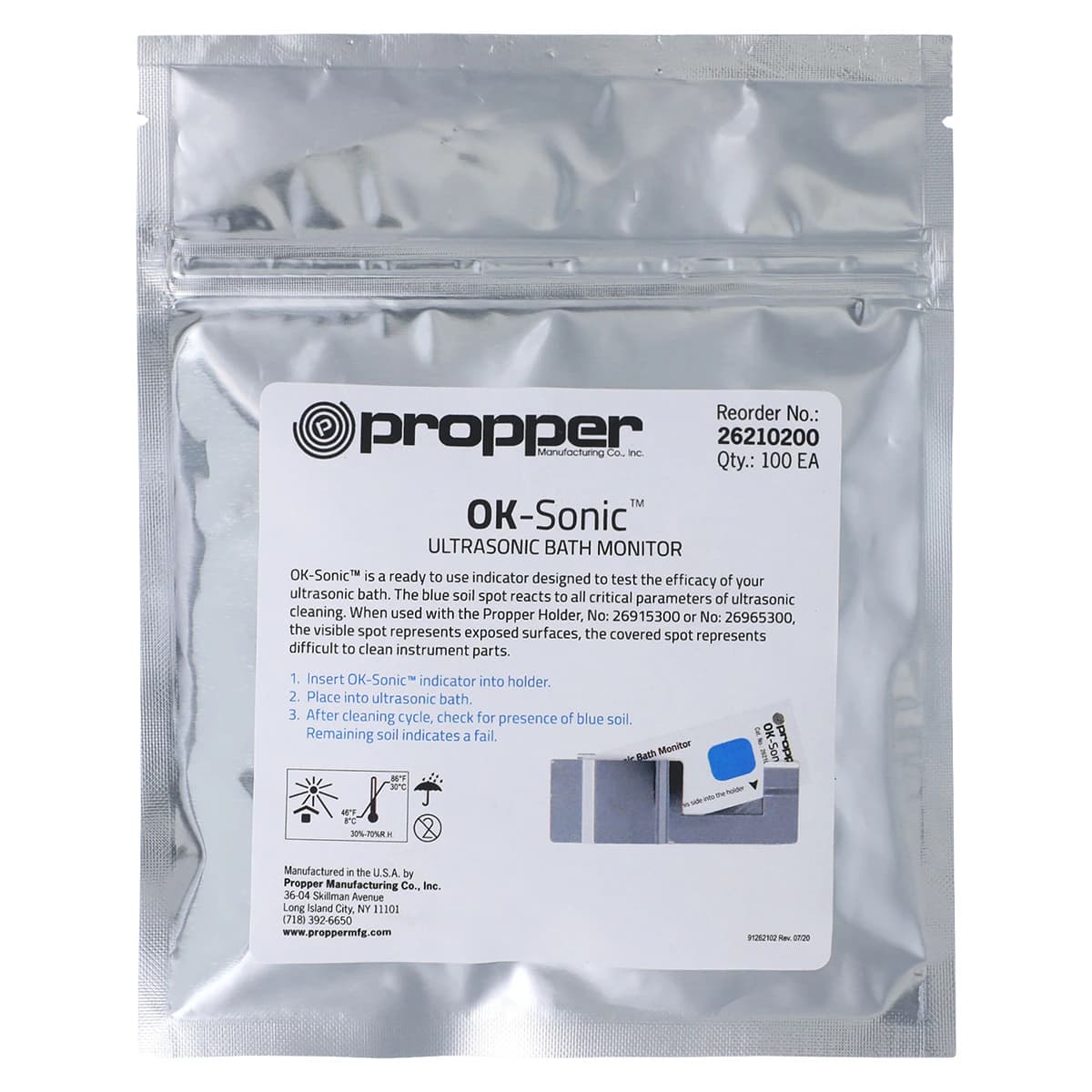 OK-Sonic™ Ultrasonic Cleaning Verification Indicator, 100/Box - OK-Sonic™ Ultrasonic Cleaning Verification Indicator Pack of 100 - Image 1