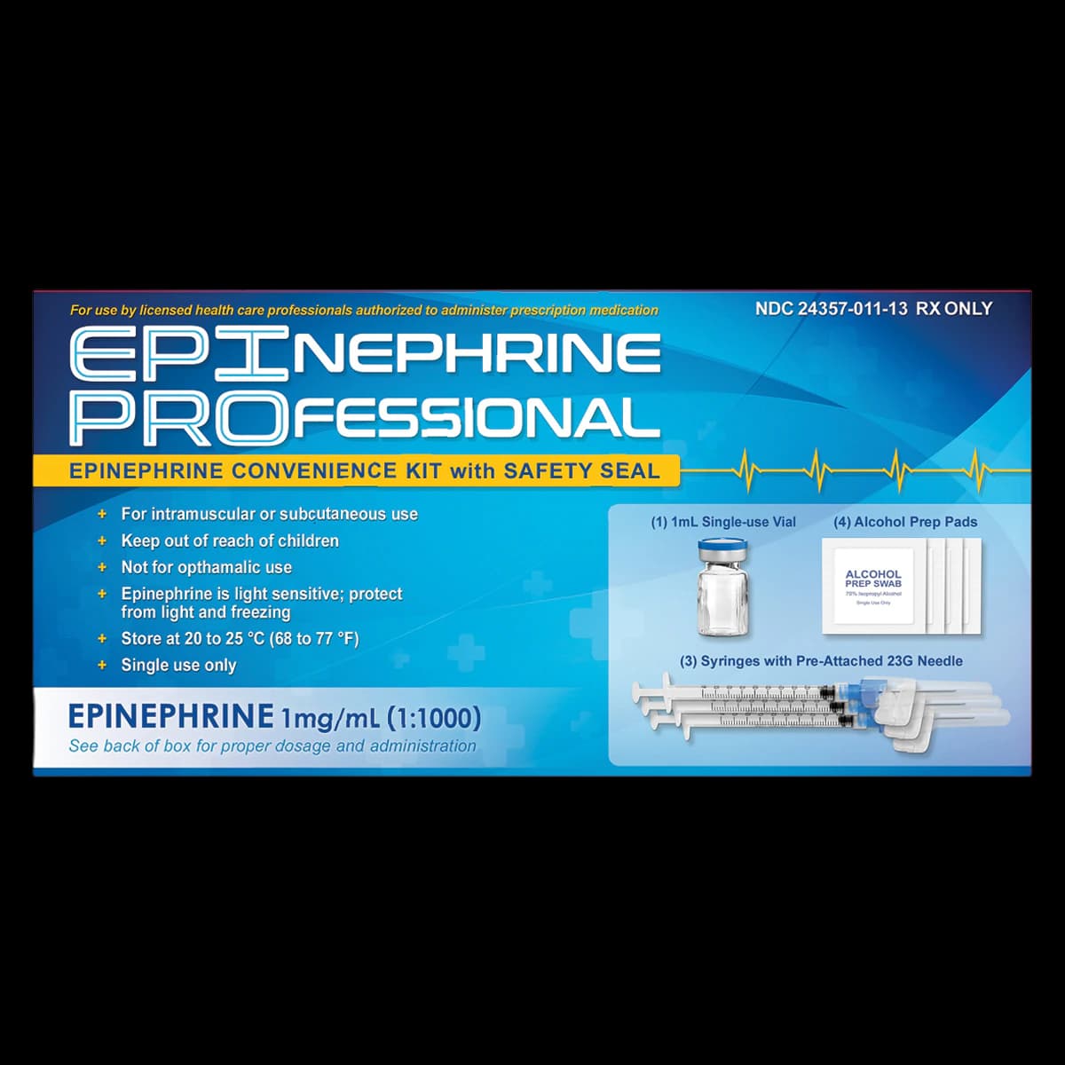 EpiPro Convenience Kit, Epinephrine Injection 1 mg/mL (1:1000) SDV, 1 Kit thumbnail 2