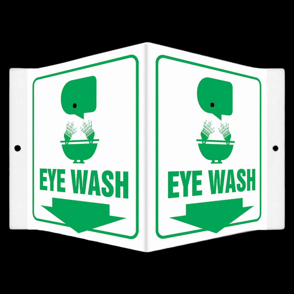 Grainger Station Eyewash and Shower, No Header, Plastic, 6x8-1/2" Mounting Holes - Station Eyewash and Shower - Image 1