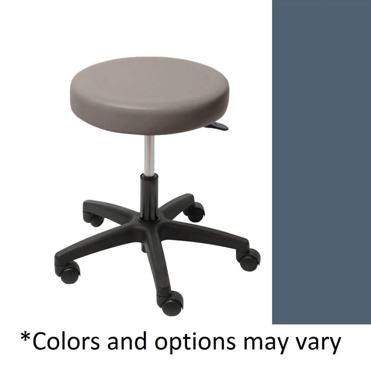 UMF Medical Ultra Comfort Pneumatic Stool, 16" Seat Height, 5 Caster Base, Steel Blue - Stool Pneumatic 5 Caster 16" - Image 1