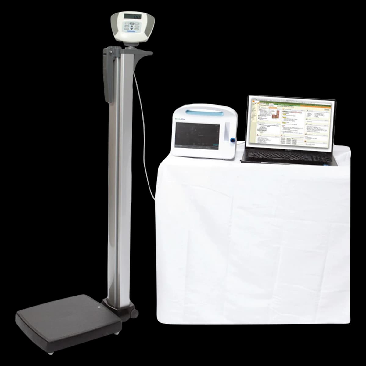 Pelstar Eye-Level Scale with Digital Height Rod, 300 kg Capacity, LCD Display - Eye Level Scale w/ Dig. Ht Rod - Image 1