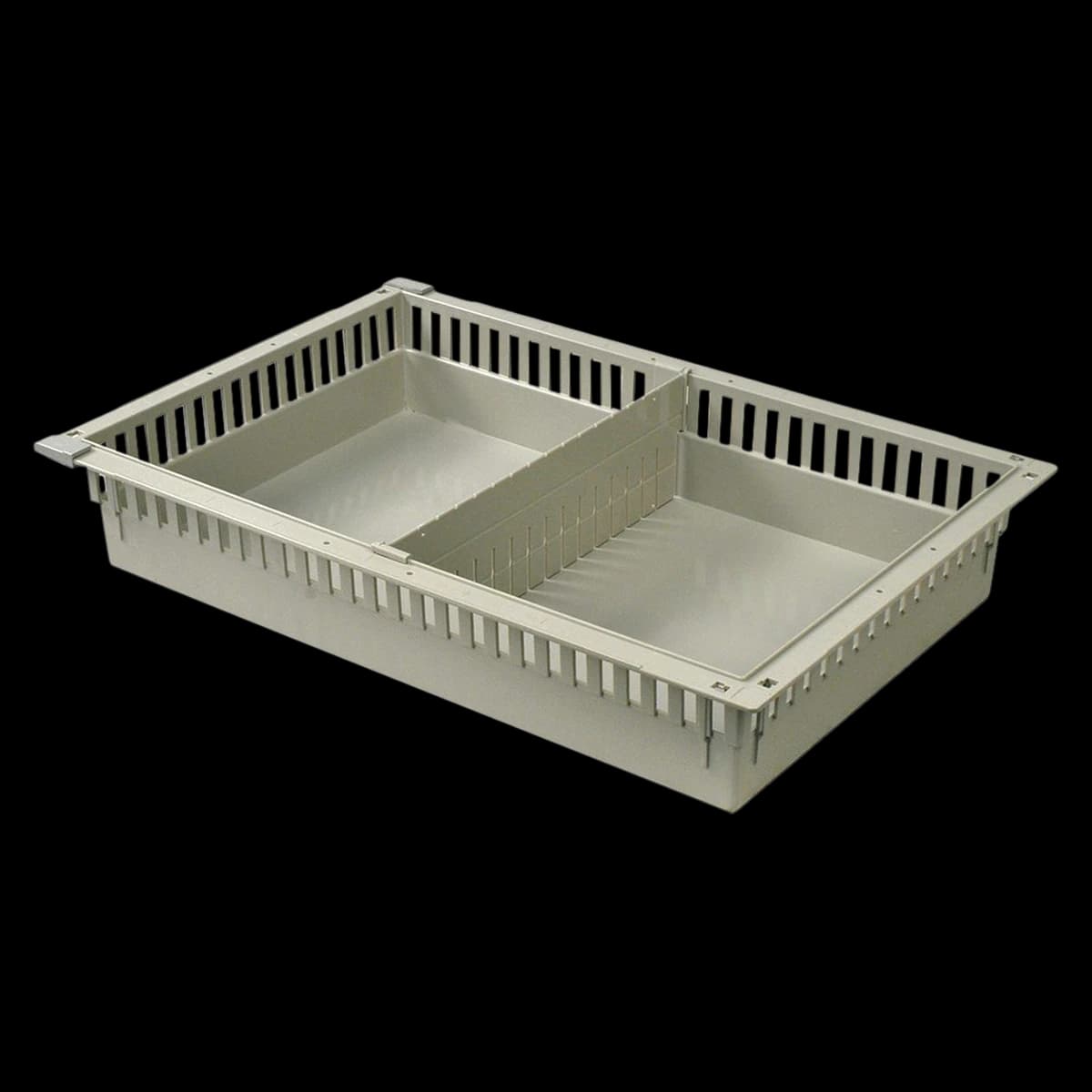 Harloff MedStor Max Cabinet Tray, Basket-Style ABS, 1 Divider - Tray Baskt-Style ABS 1 Divider - Image 1