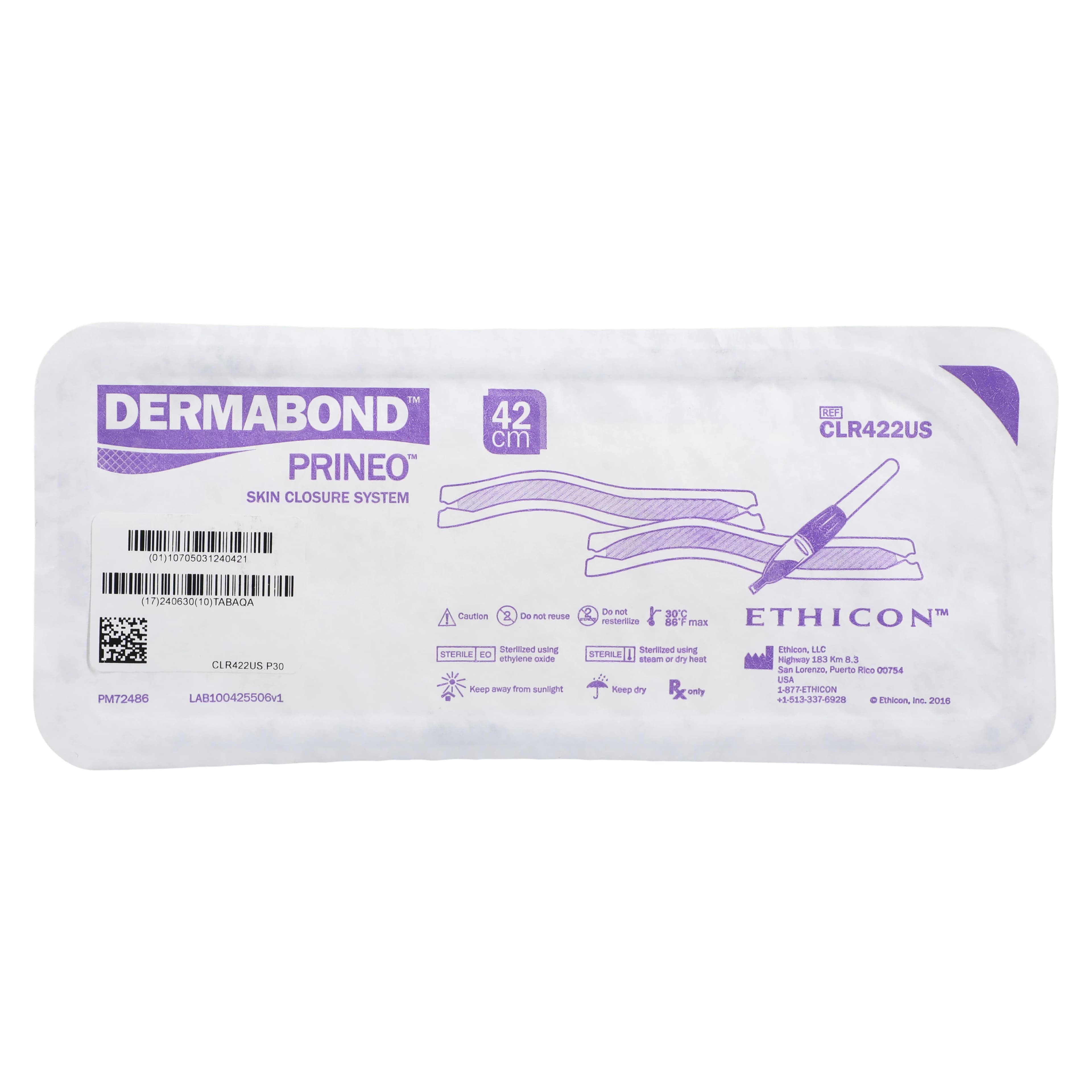Dermabond Prineo Skin Closure System, 2-Octyl Cyanoacrylate/Mesh, 3.8mL, Violet, 2/Box thumbnail 3
