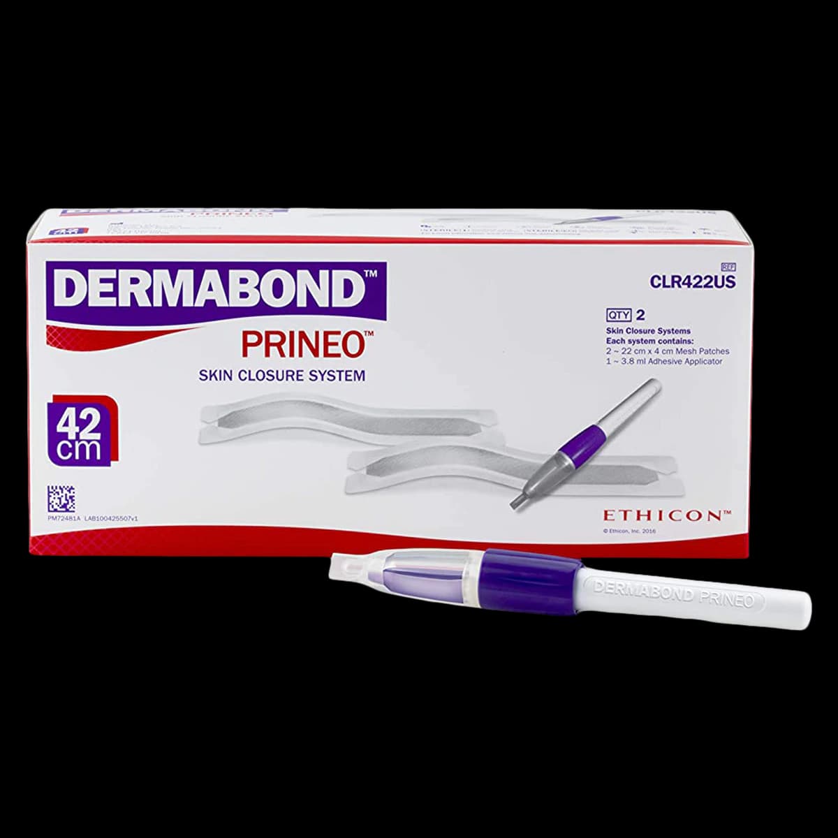 Dermabond Prineo Skin Closure System, 2-Octyl Cyanoacrylate/Mesh, 3.8mL, Violet, 2/Box thumbnail 2