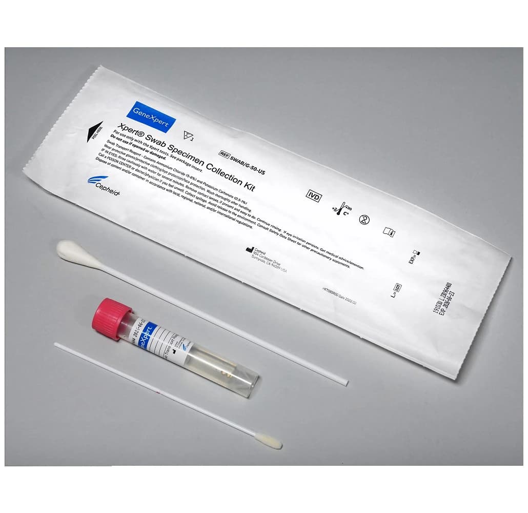 Cepheid Xpert Vaginal/Endocervical/Rectal/Pharyngeal Specimen Collection Kit, 25 Swabs/Reagents, 50 Tests/Package - Swab Specimen Collection Kit - Image 1