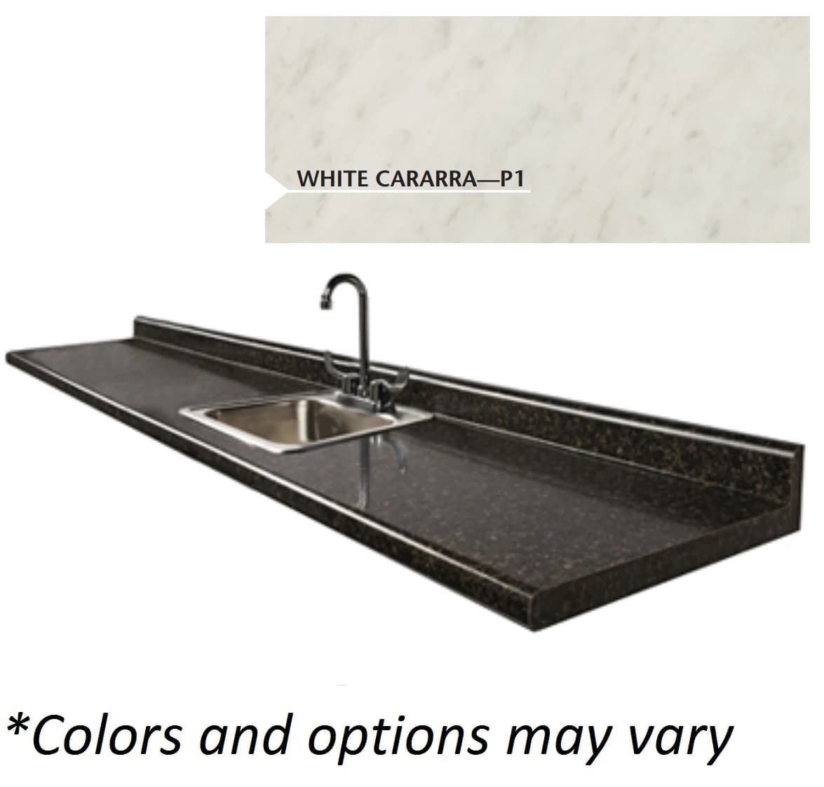 Clinton Industries TableTop Postform Center Sink - TableTop Postform Center Sink - Image 1