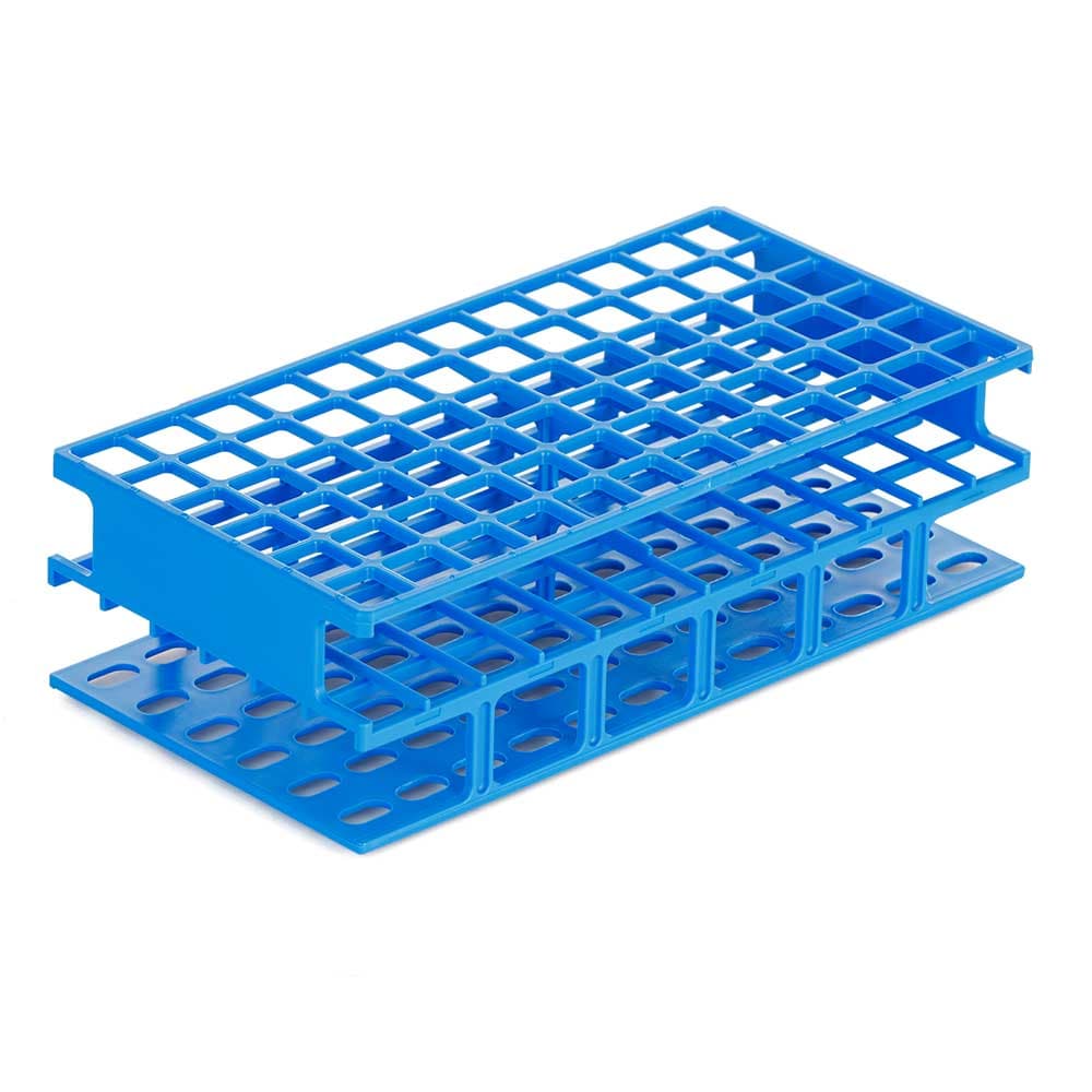 Globe Scientific Wireless Tube Rack, Nylon, 13mm, Full Size, 72-Place, Blue, Reusable with RFID, for CapTrack CT1/CT2, Each - Wireless Tube Rack Rfid - Image 1