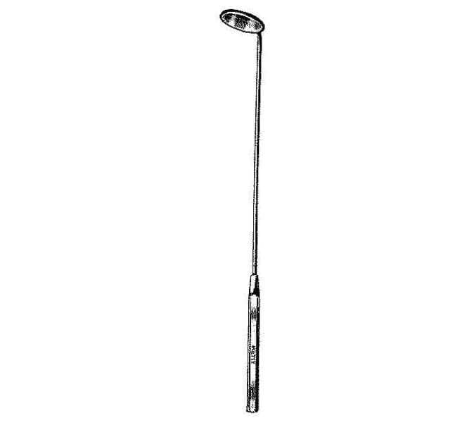 Miltex-Integra Laryngeal Mirror, Size #000, 4-3/4", Threaded Stem, Reusable - Mirror Laryngeal 4-3/4" - Image 1