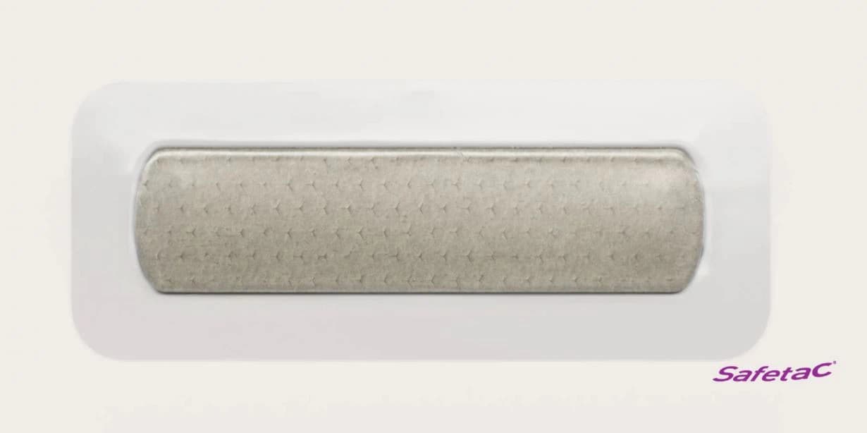 Mepilex Ag Foam Post-Op Dressing, 4" x 10", Rectangle, Adhesive, Self-Adherent, Tan - Dressing Foam Mepilex Post Op - Image 1