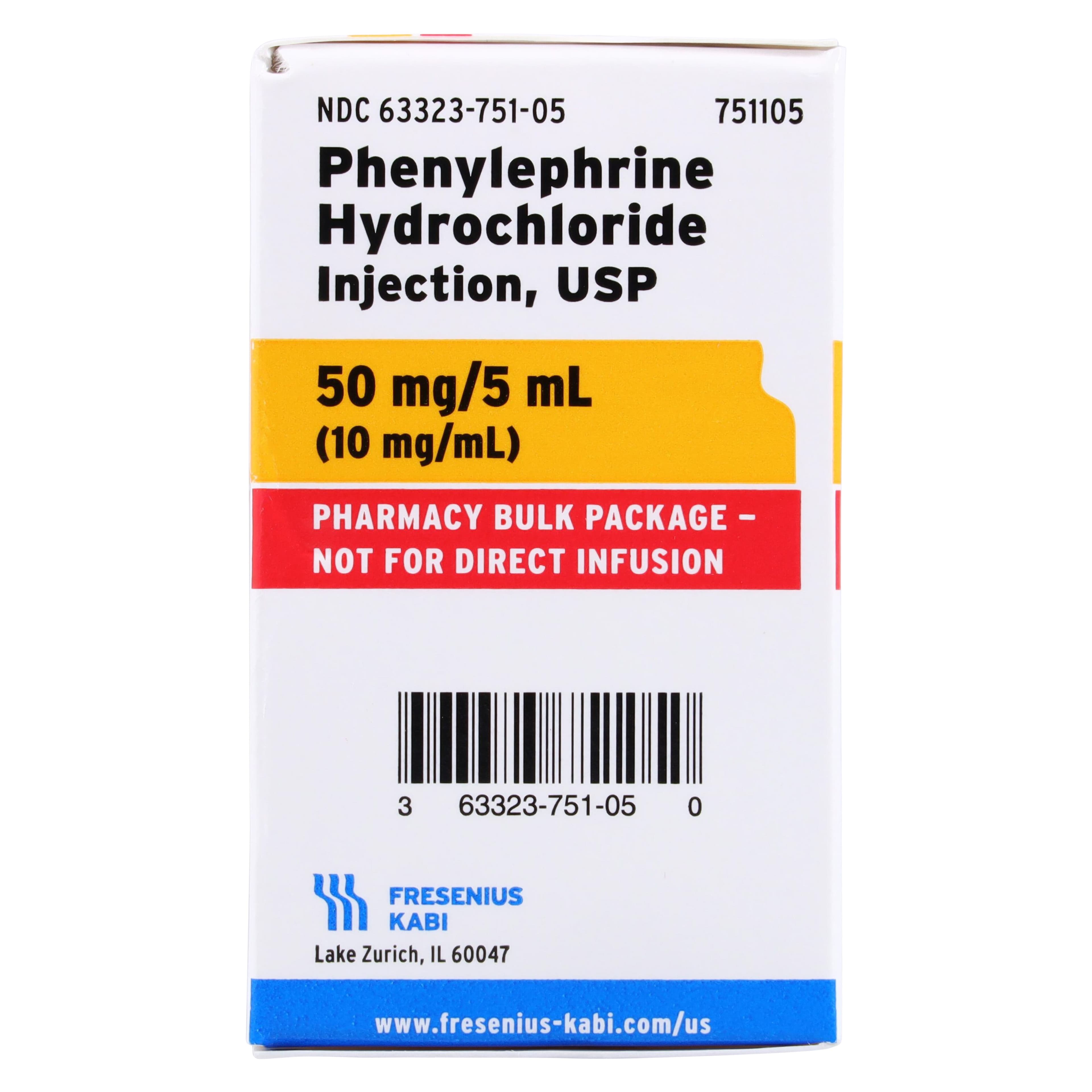 Phenylephrine HCl Injection 10 mg/mL, Single-Dose Vial, 5 mL, Fresenius Kabi thumbnail 4