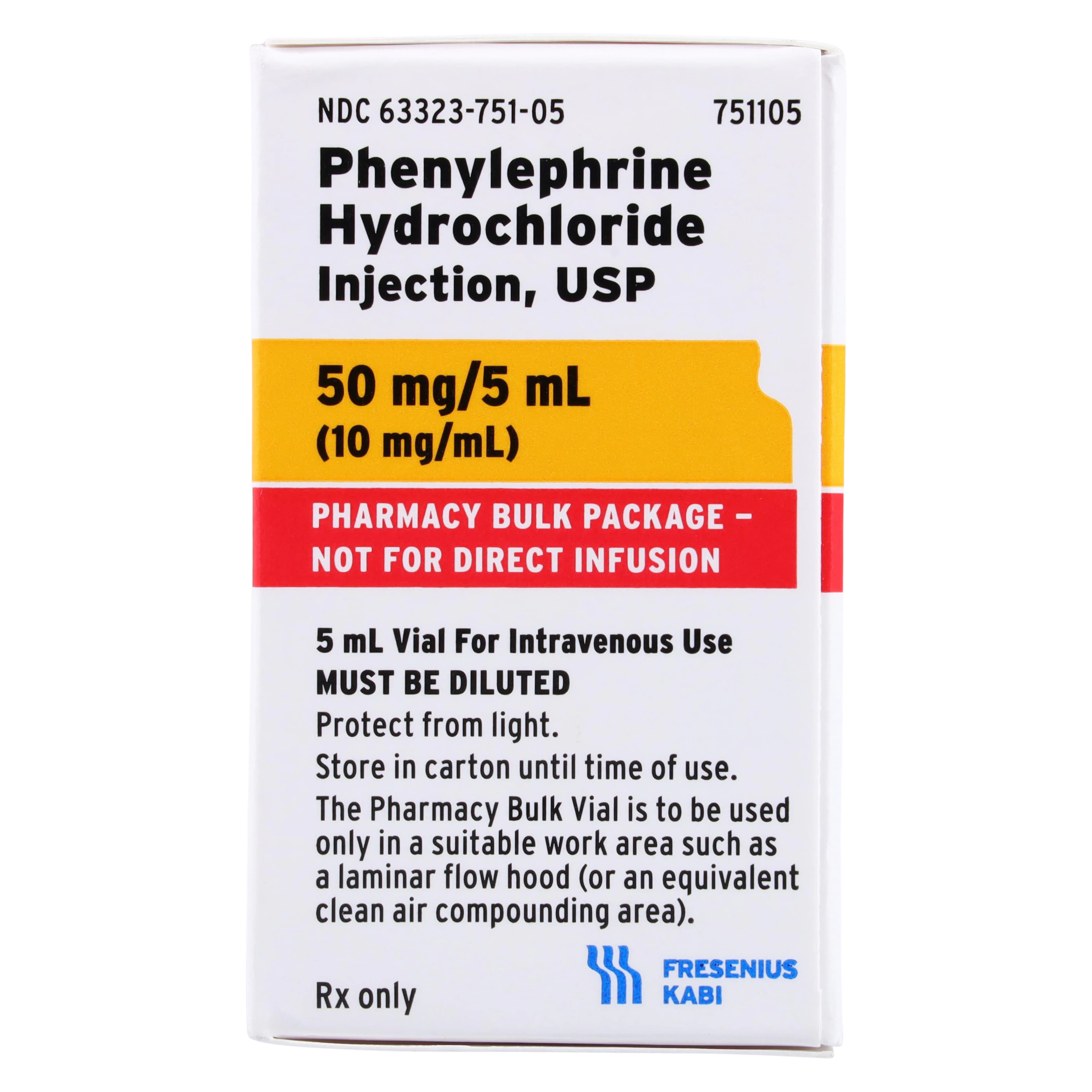 Phenylephrine HCl Injection 10 mg/mL, Single-Dose Vial, 5 mL, Fresenius Kabi thumbnail 5