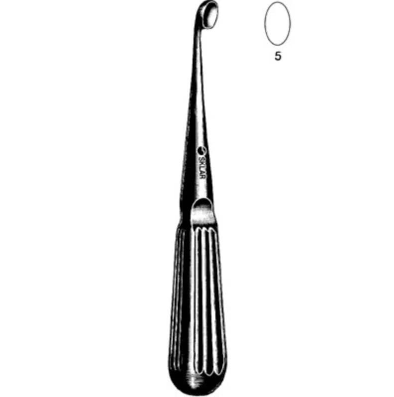 Sklar Bruns Bone Curette, Oval Tip, 6-3/4" Stainless Steel, Non-Sterile, Reusable - Curette Bone Bruns Oval Tip - Image 1