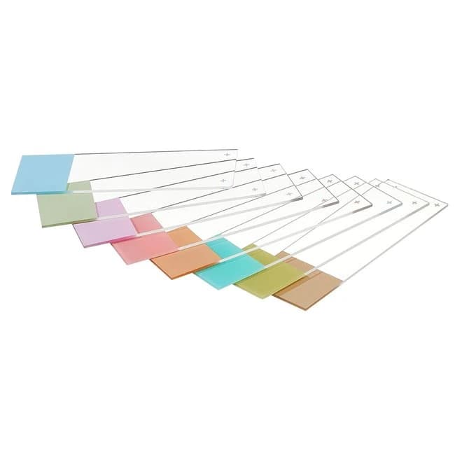 ColorFrost Plus Frosted Microscope Slides, 25x75mm (3x1"), Aqua, 144/Package - Slide ColorFrost Plus 25x75mm - Image 1
