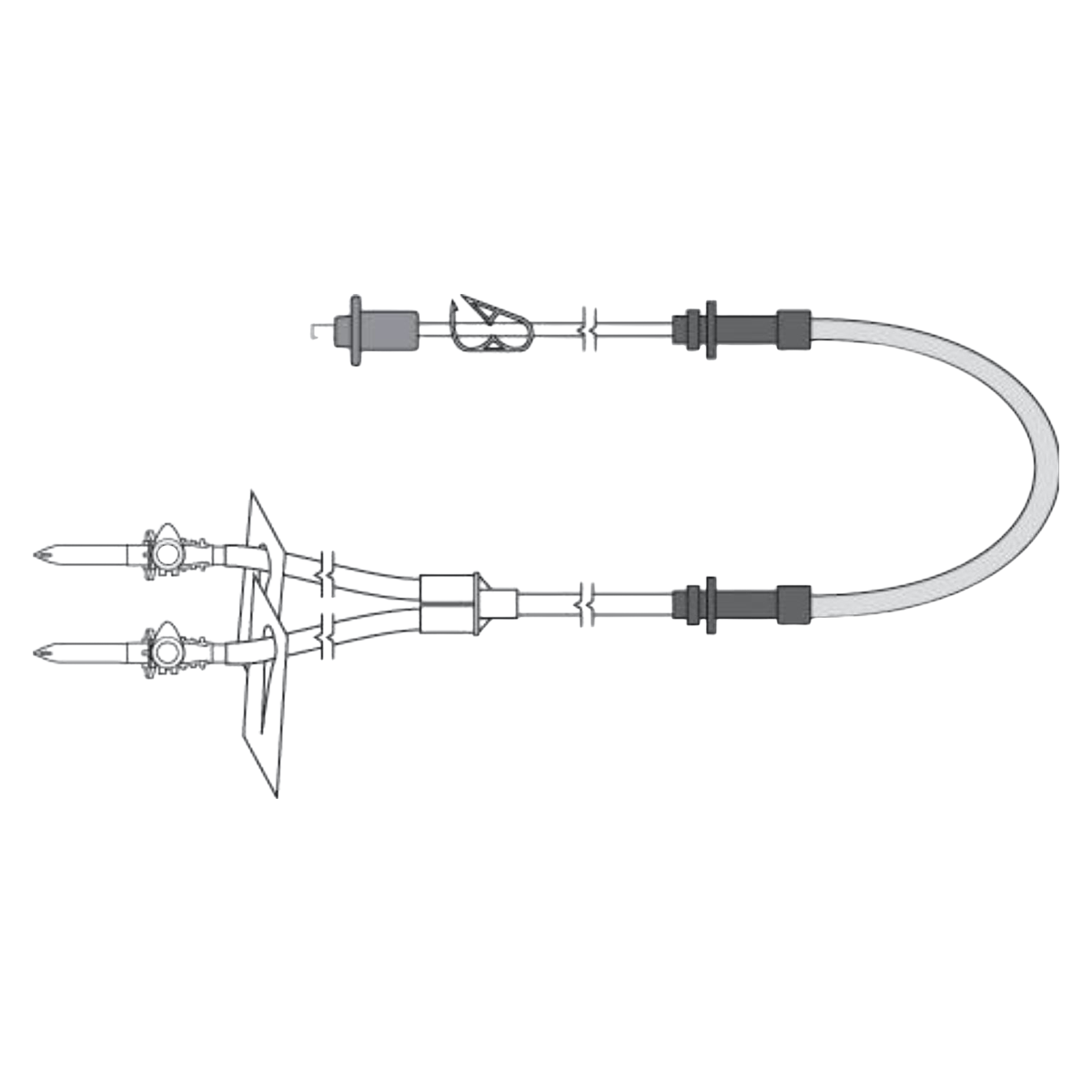 Baxter Repeater Pump Tube Set, Luer Lock, 2 UniSpikes, Sterile, Internal Thread, 10/Case - Tube Set Repeater Pump - Image 1