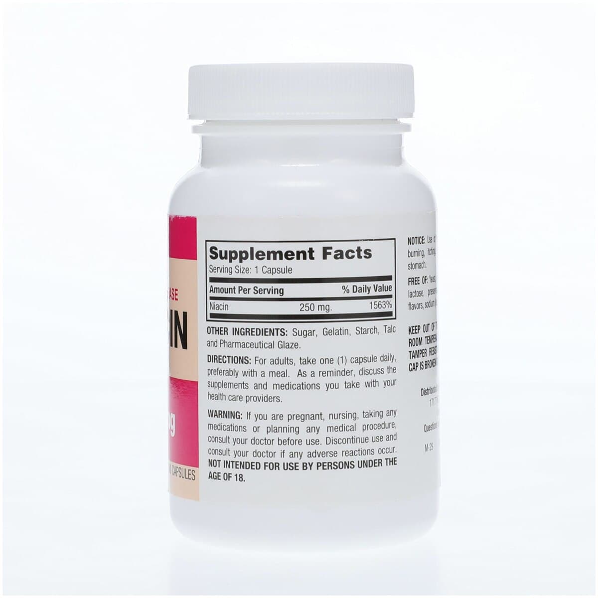 Niacin TR Capsules, 250 mg, 100/Bottle (Major Pharmaceuticals) thumbnail 2