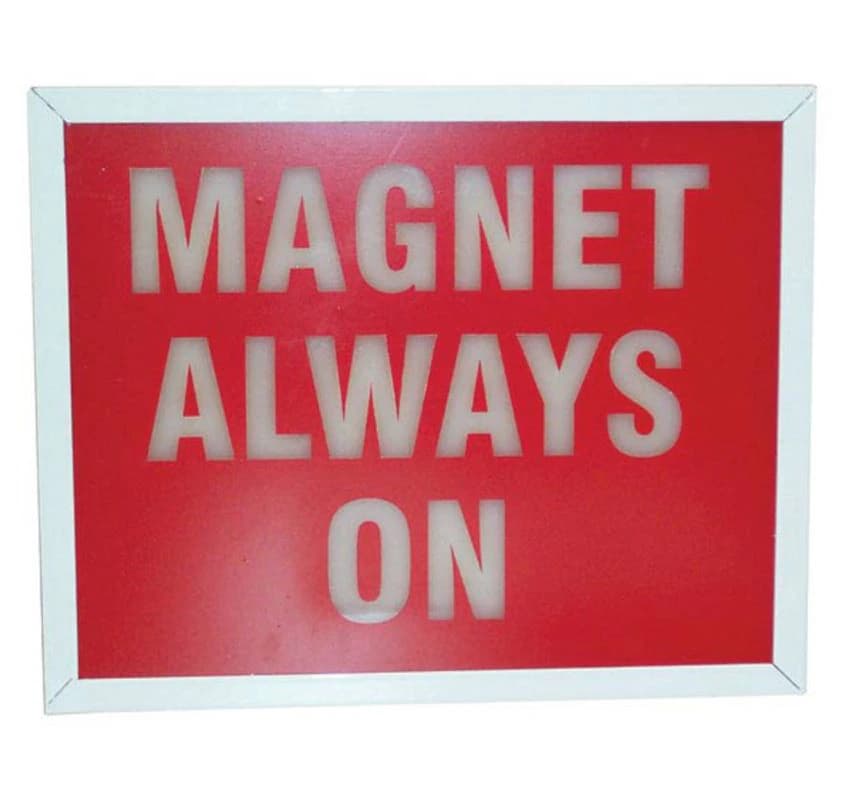 Marketlab Inc MRI "MAGNET ALWAYS ON" Wall Mount Sign - Sign MRI "MAGNET ALWAYS ON" - Image 1