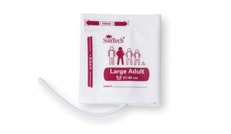 Masimo Disposable Adult Blood Pressure Cuff, Large, Burgundy, Latex-Free, 20/Box - Cuff BP Adlt Dspsbl Lrg Brgndy - Image 1
