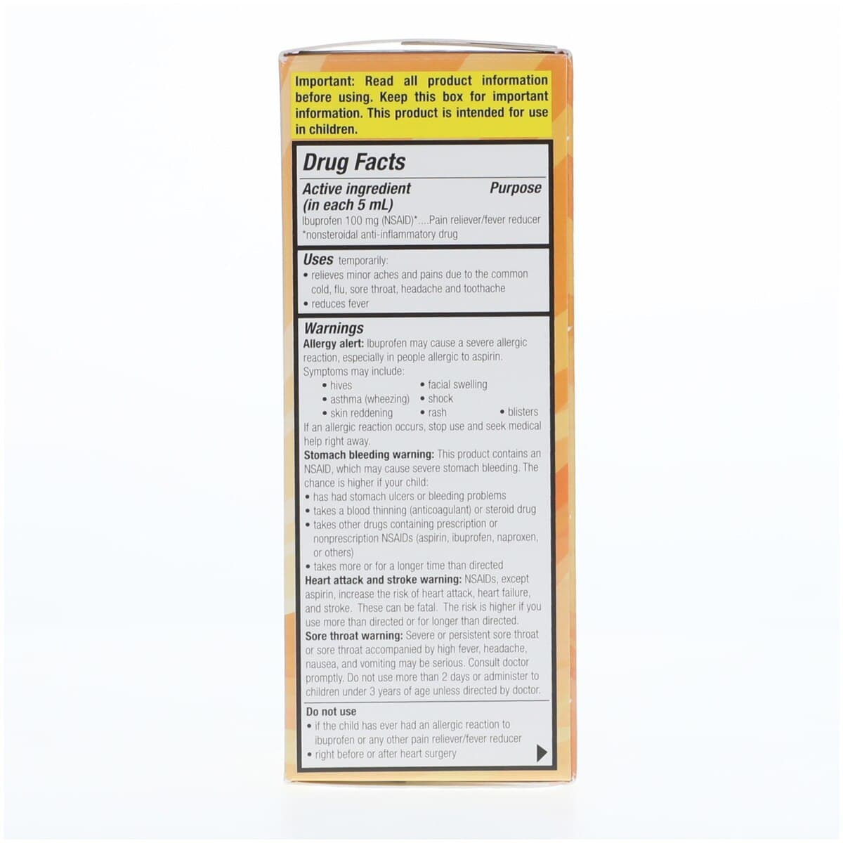 Ibuprofen Children's Oral Suspension, Berry Flavor, Dye-Free, 100mg/5mL, 120mL/Bottle thumbnail 3