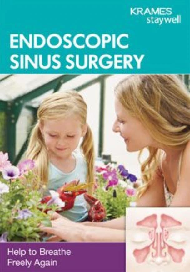 Endoscopic Sinus Surgery "Help to Breathe Freely Again" Educational Booklet, English, 12-Page, Full Color, Krames Communications - Booklet EndoscopicSinusSurgery - Image 1