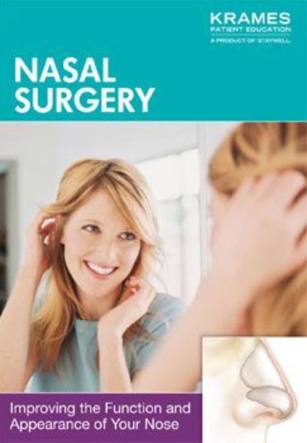 Krames Communications Nasal Surgery Educational Booklet, English, 16 Pages, Full Color, Each - Booklet Nasal Surgery - Image 1