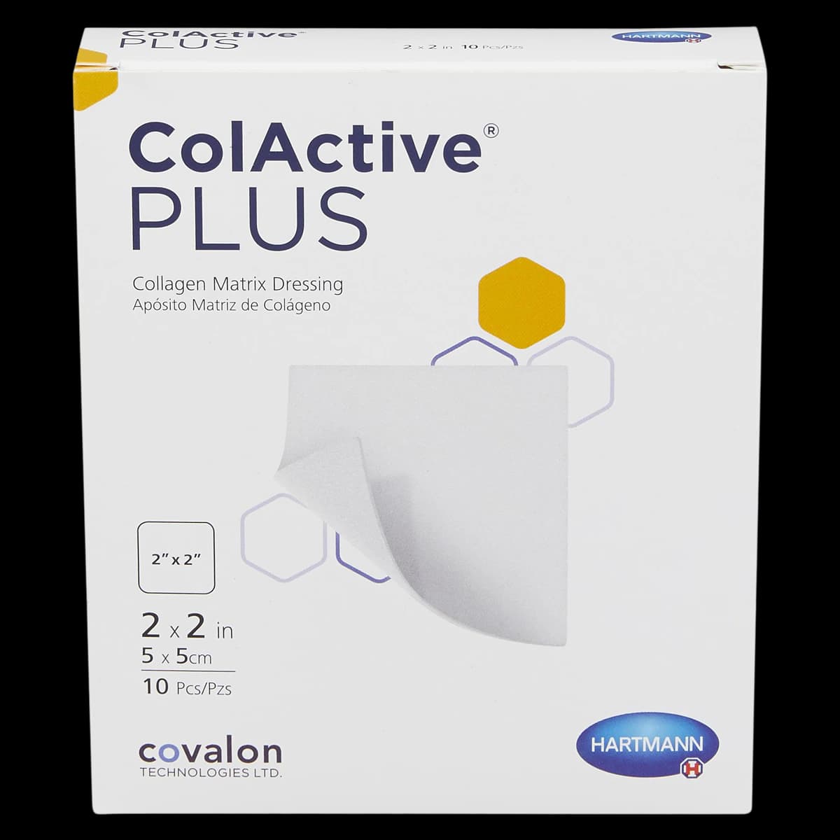 ColActive Plus Collagen Matrix Wound Dressing, 2x2" Sterile Square - Dressing Collagen Colactive+ - Image 1