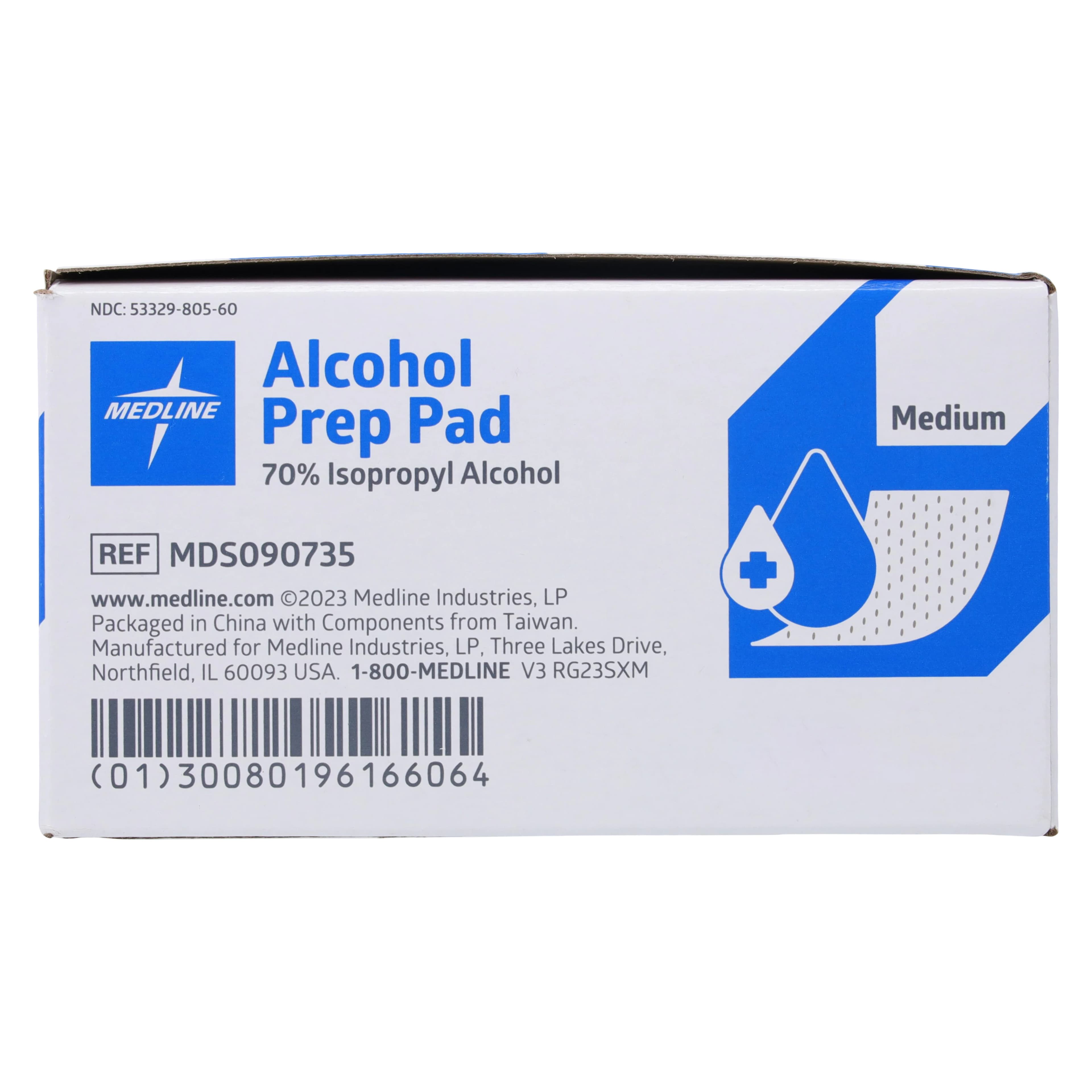 Medline Alcohol Prep Pad, 2-Ply, Non-Woven Cloth, Medium, Sterile thumbnail 6