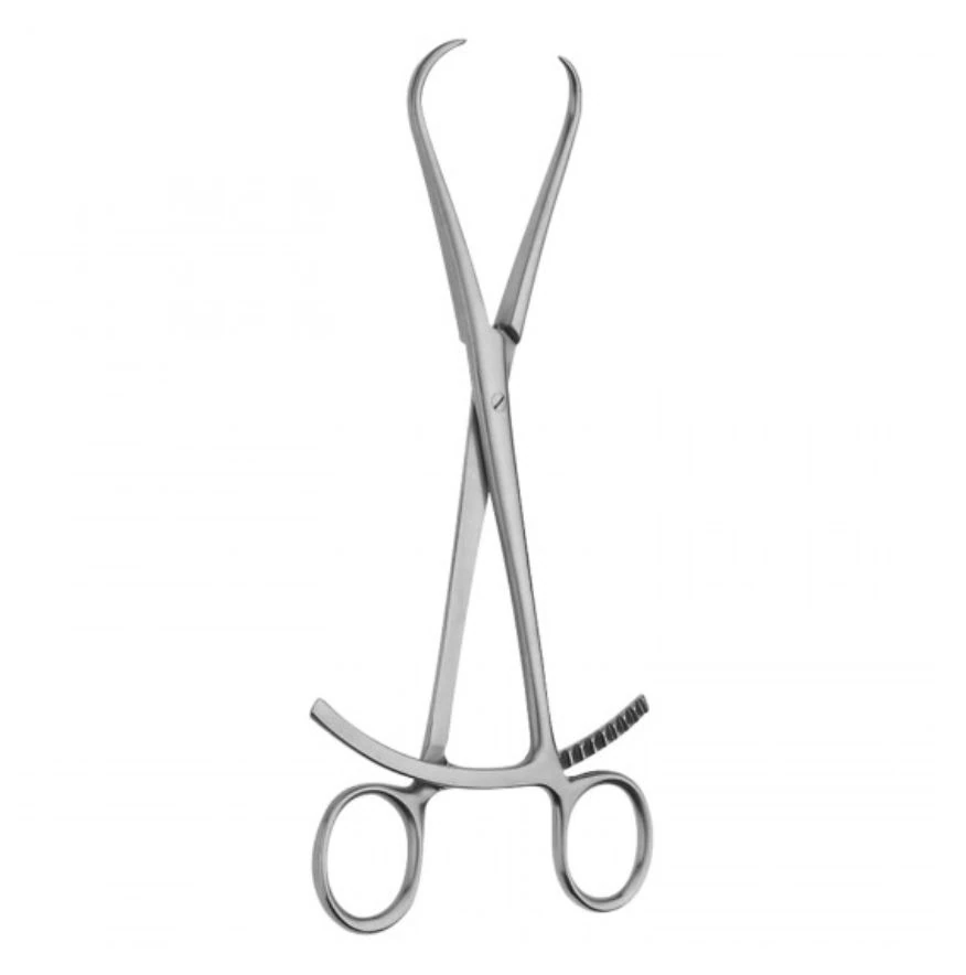 V. Mueller Bone Reduction Forceps, 8" Stainless Steel, Ratchet, Pointed Jaw, Non-Sterile, Each - Forceps Bone Ratchet Pnt Jaw - Image 1