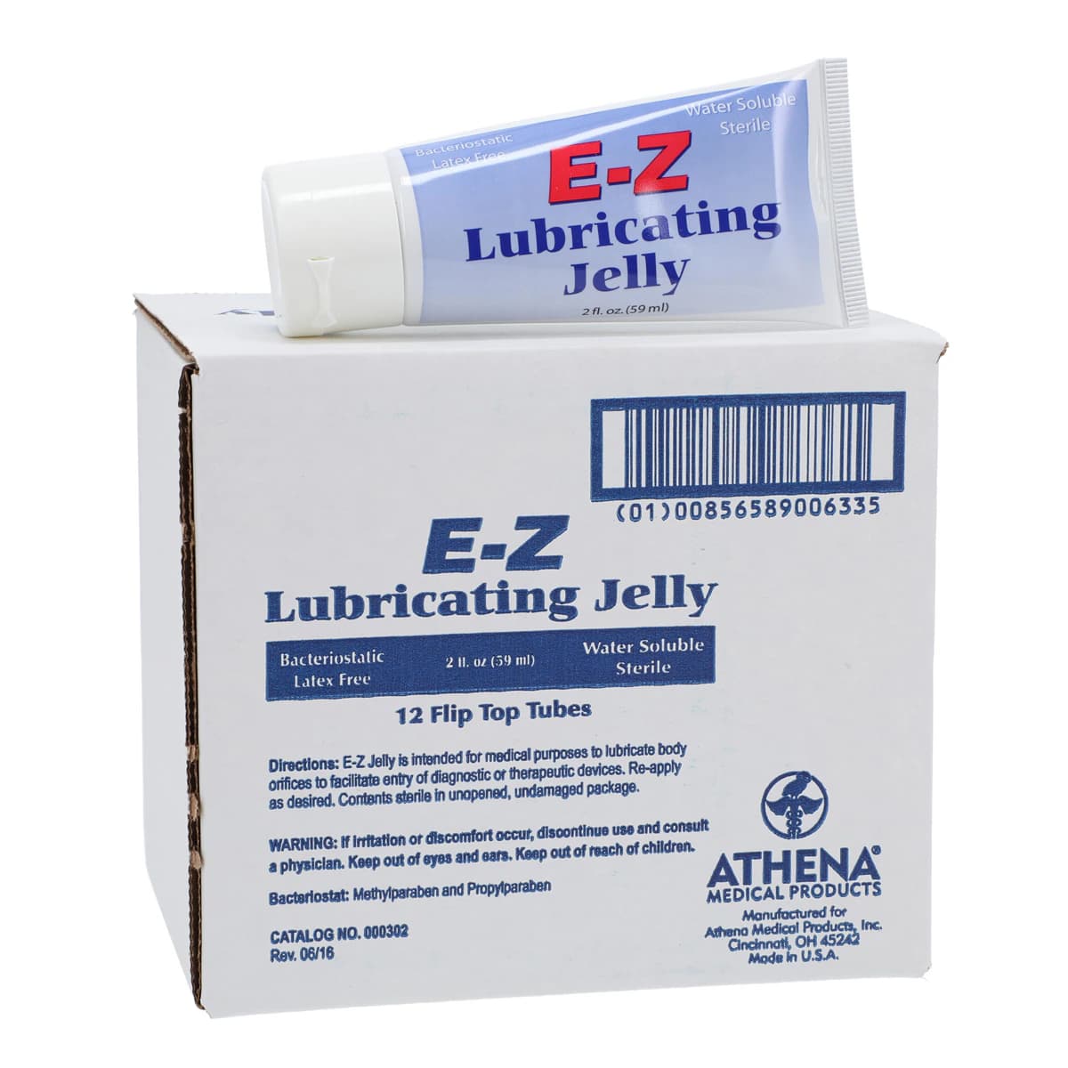 E-Z Lubricating Jelly, 2 oz Flip Top Tube, 12/Box, 6 Boxes/Case (72/Case) - Jelly Lubricating E-Z Tube - Image 1