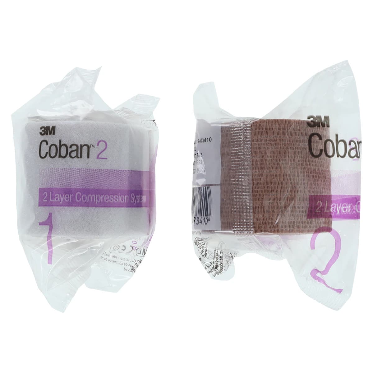 Coban 2 Compression System Wrap, Polyester/Polyurethane, 2" x 1.3 yd / 2" x 3 yd, Beige/Tan, 8 Kits/Case thumbnail 3