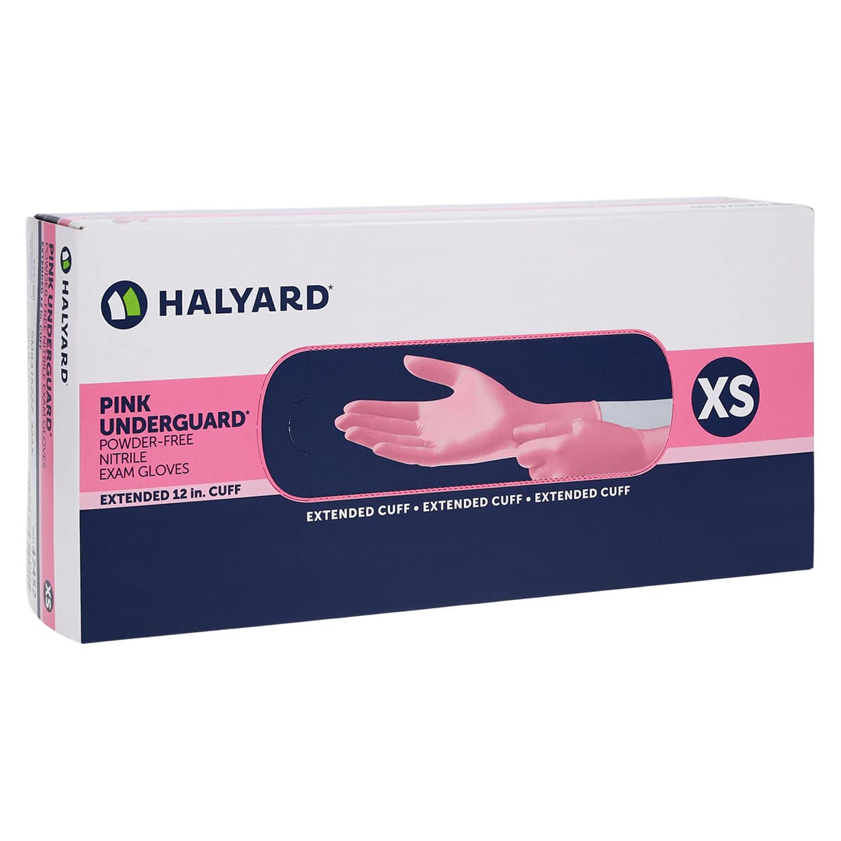 Halyard Underguard Nitrile Exam Gloves, X-Small, Pink, Non-Sterile, Chemo Tested - Pink Underguard Glove - Image 1