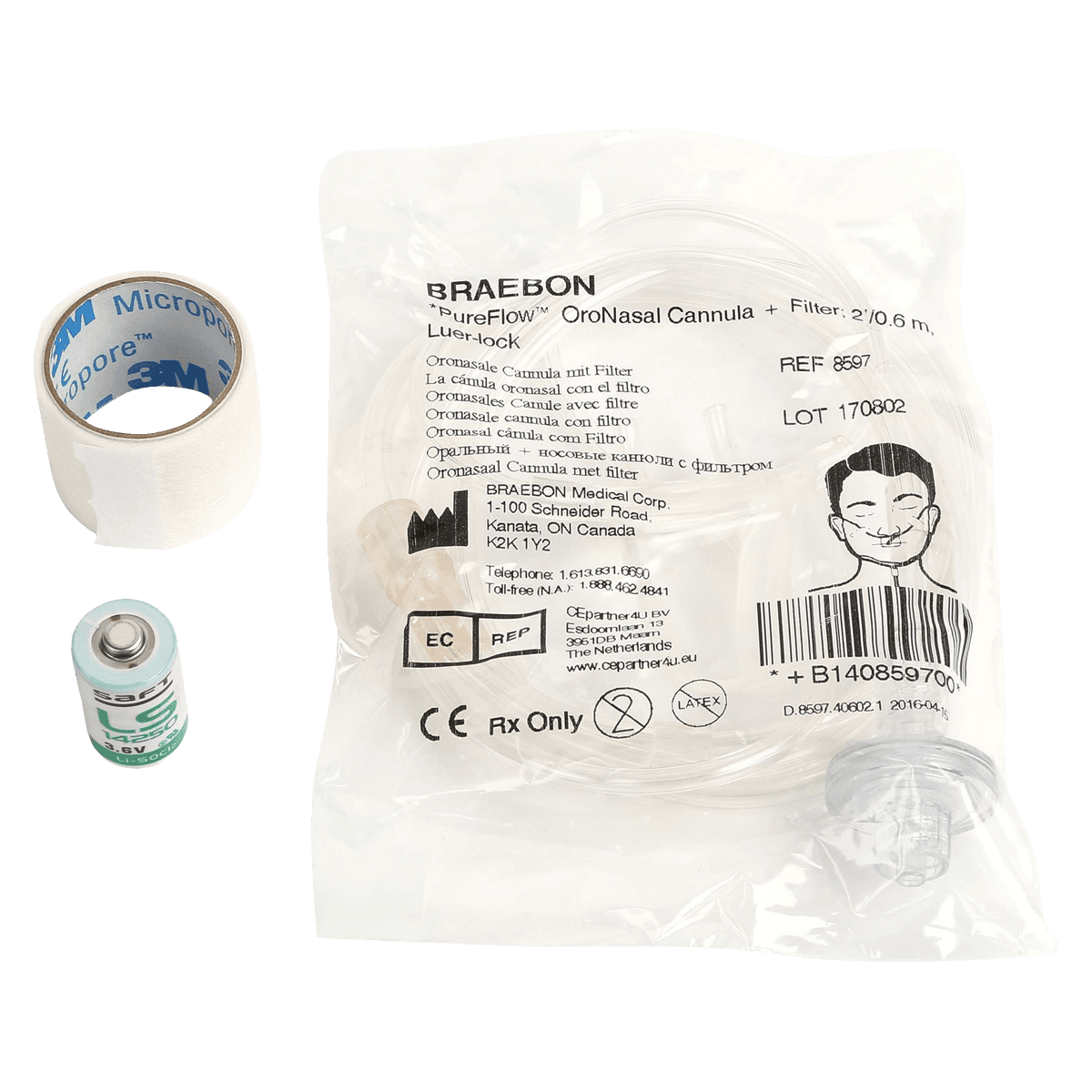 Braebon MediByte Patient Kit, 5/Box - Kit Patient Supplier F/Medibyt - Image 1