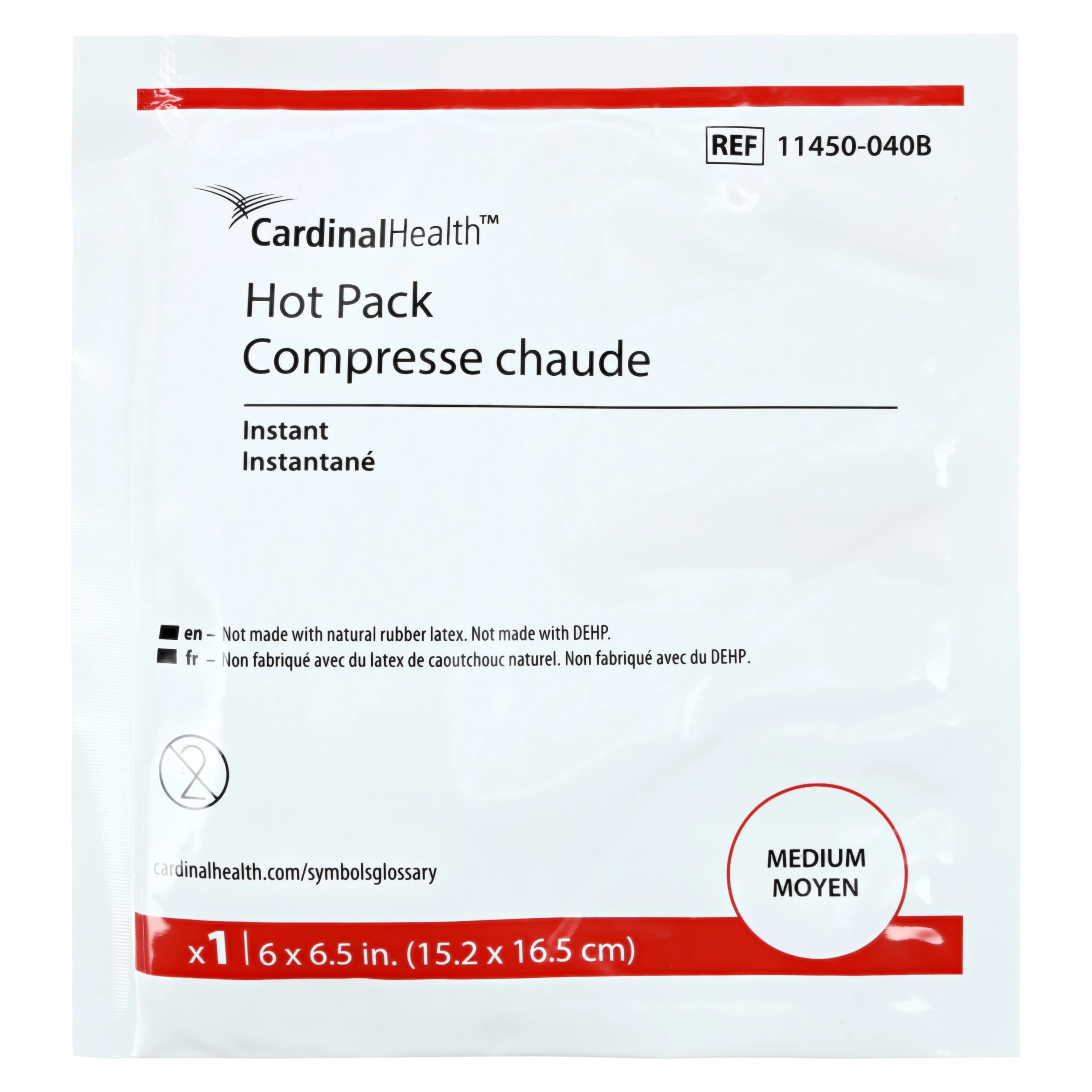 Cardinal Health Instant Hot Pack Medium, 6" x 6.5", Case of 40 - Instant Hot Pack Medium Case of 40 - Image 1