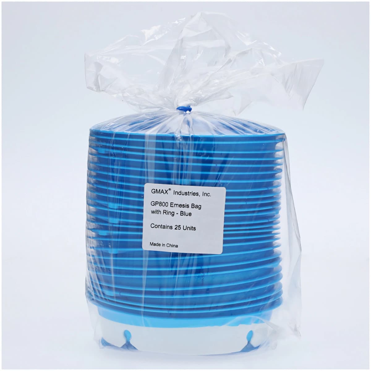 Emesis Bag with Ring, Graduated, Round, Blue, 1000cc thumbnail 3