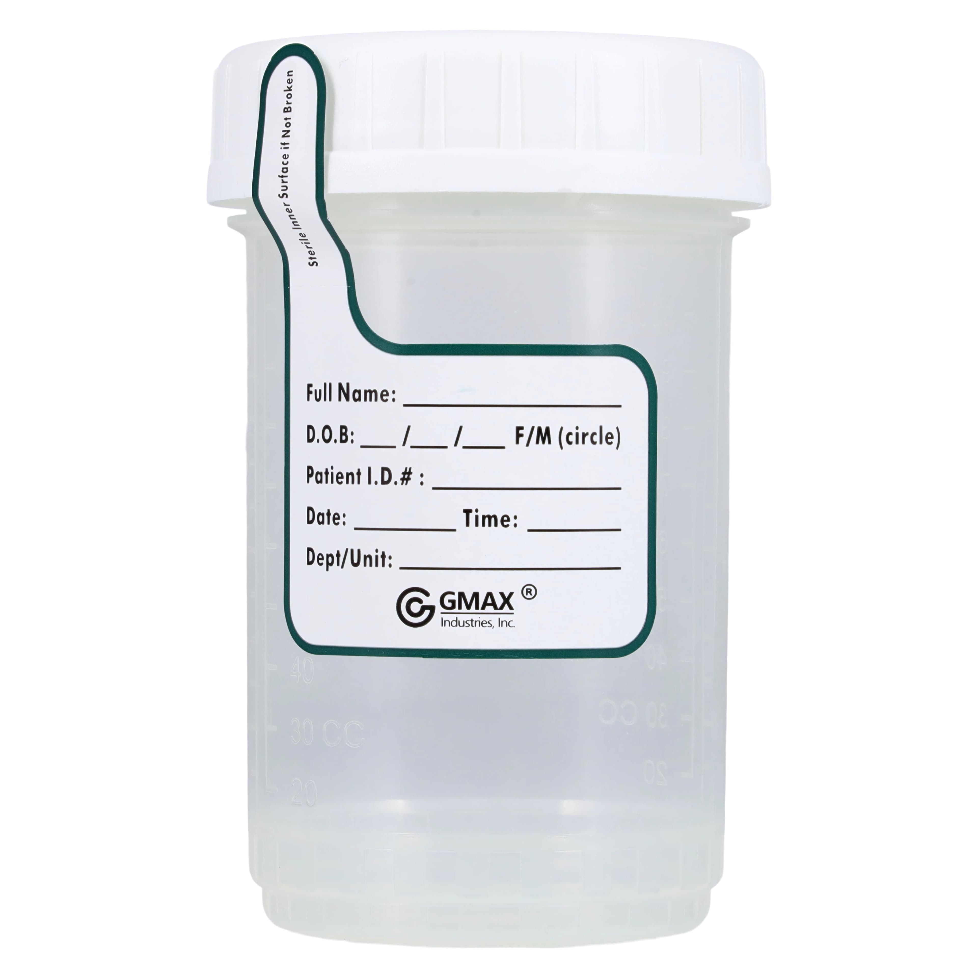 GMAX Pneu-Tube Specimen Container, 120 mL, Sterile, Graduated, Clear, 300/Case - Spec Container PneuTube 120ml - Image 1