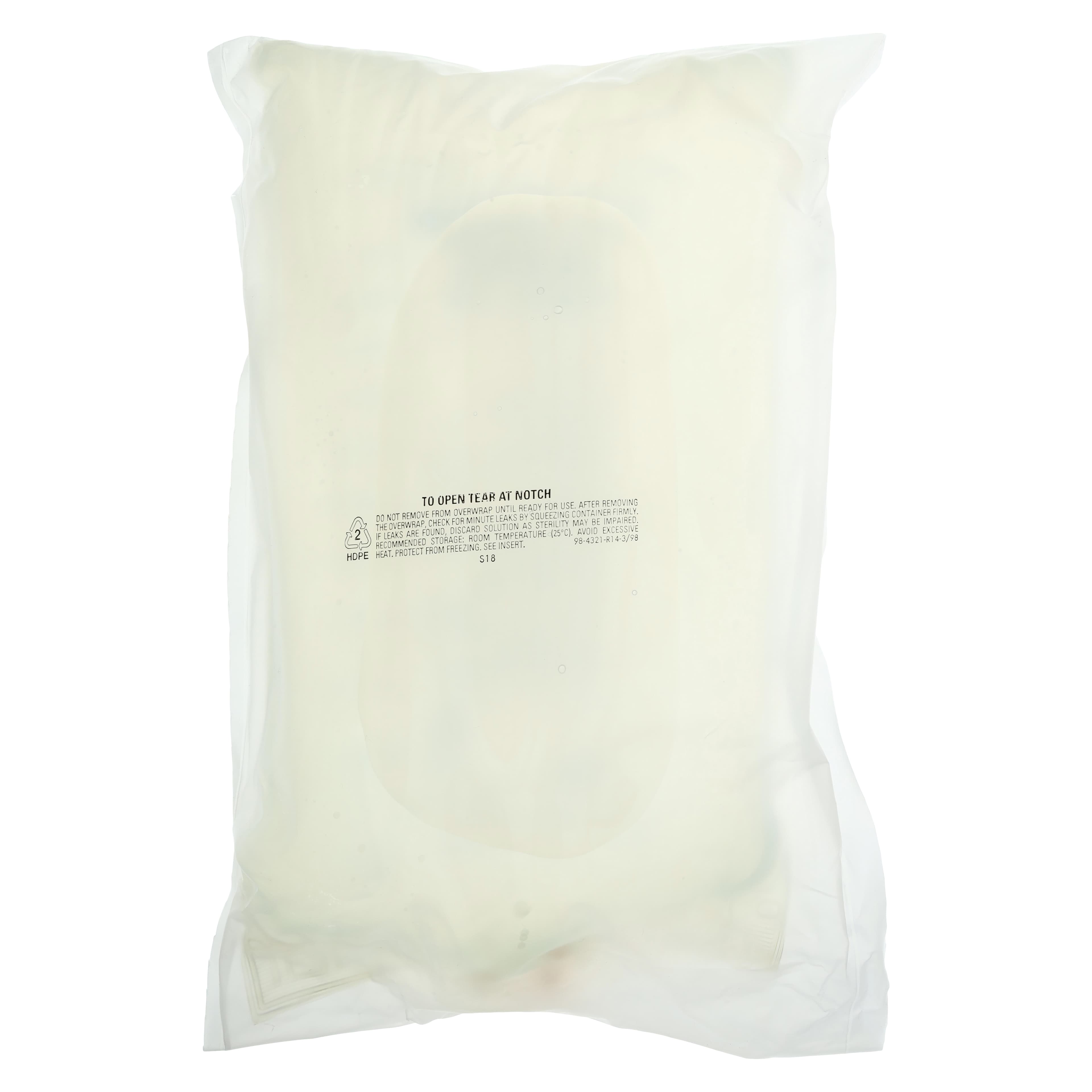 ICU Medical 0.9% Sodium Chloride Irrigation USP, 3000mL Flexible Bag, Sterile, 4/Case thumbnail 2