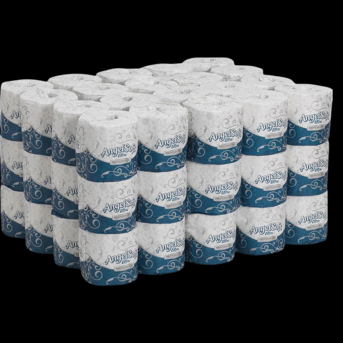 Georgia Pacific Angel Soft Ultra Professional Series 2-Ply Embossed Bathroom Tissue, White, 4.5" x 4.05", 400 Sheets/Roll, 60 Rolls/Case - Ultra Premium Embossed Bathroom Tissue, 2-Ply, White, 4?" x 4.05", 400 sht/rl - Image 1