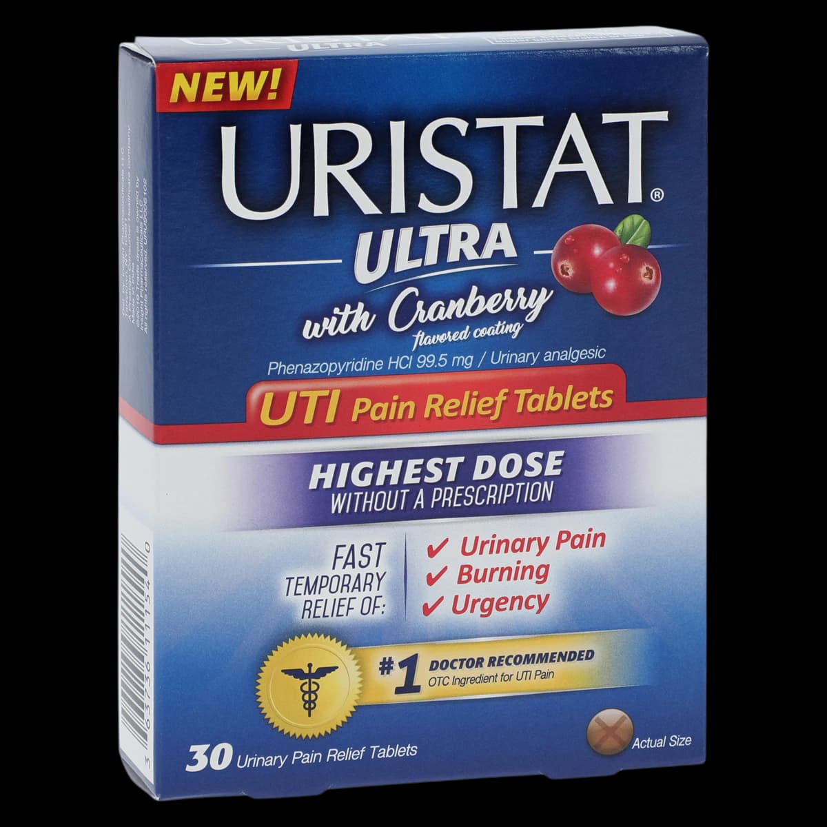 Uristat Ultra with Cranberry Tablets, 30/Box - Uristat Ultra Tabs - Image 1
