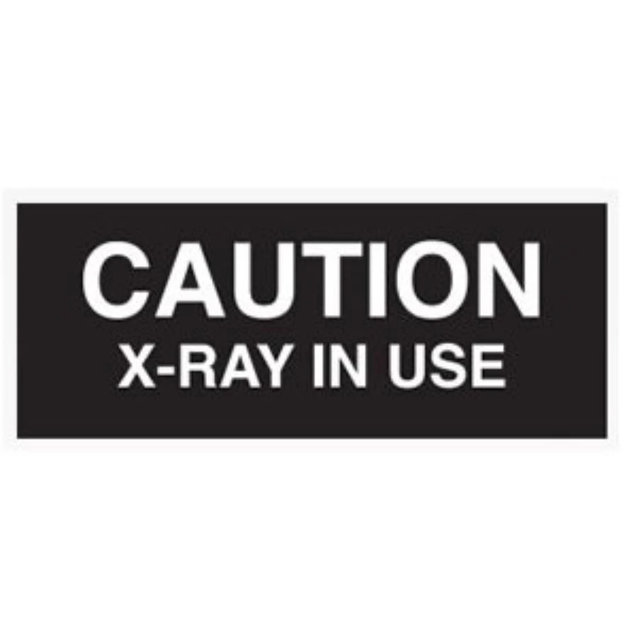 Techno-Aide Sign "Caution X-Ray in Use" 4x10 Black, Each - Sign "Caution X-Ray in Use" - Image 1