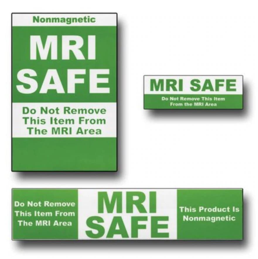 Marketlab Safety Label for MRI Use, Green, 25/Package - Label Safety f/MRI Use Grn - Image 1