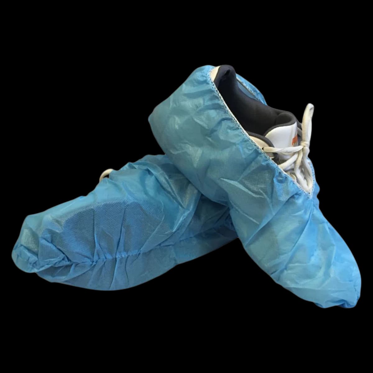 PremierPro Disposable Shoe Covers, Universal Size, Blue, Non-Sterile, Fluid Resistant, Skid Resistant, 300/Case - MED PremierPro Cvr Shoe Uni - Image 1