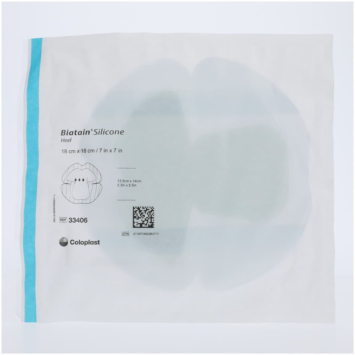 Coloplast Biatain Silicone Foam Dressing, 7x7" Square, Absorbent, 1 Each thumbnail 5
