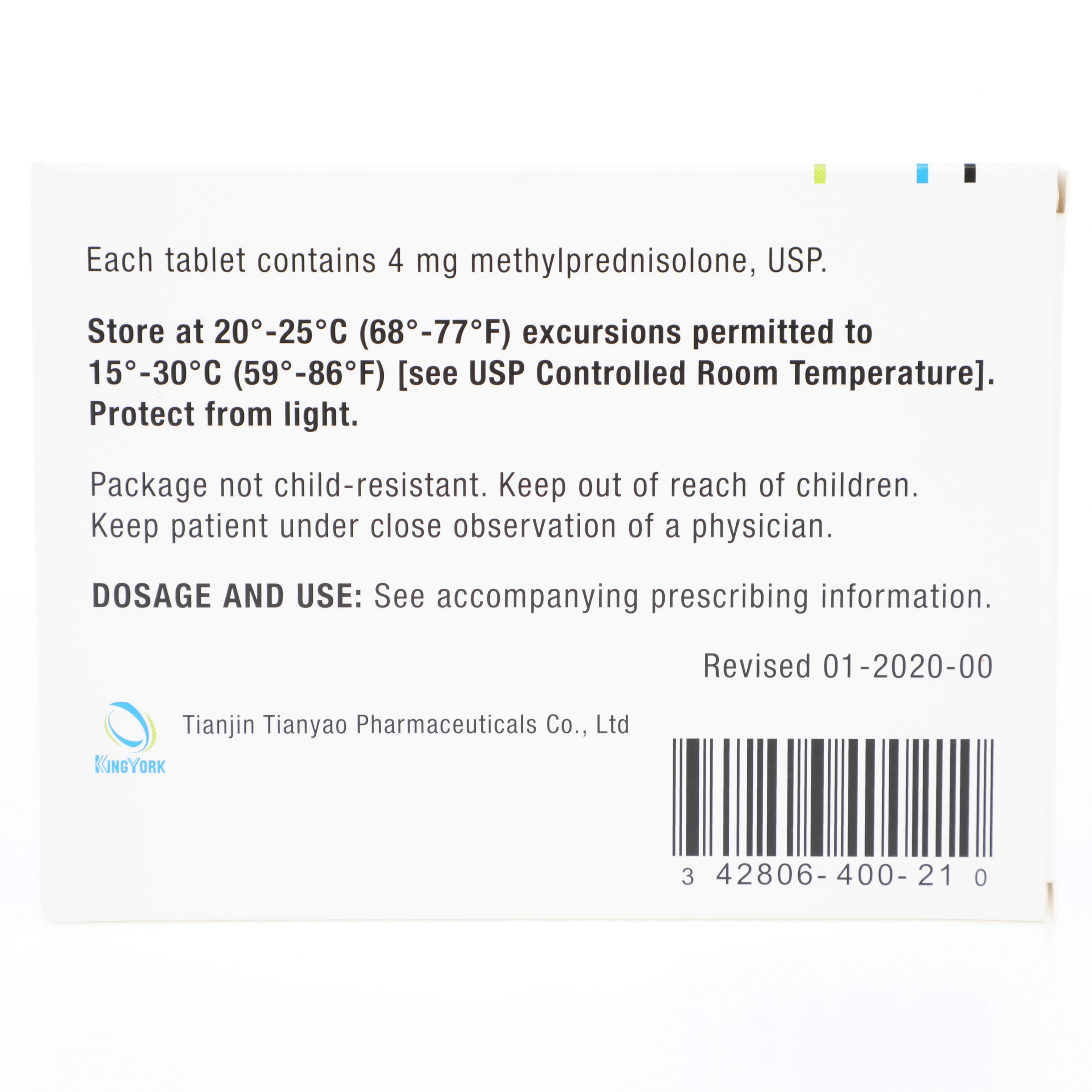 Methylprednisolone Tablets, 4mg, Unit Dose, 21/Package, Epic Pharma thumbnail 2