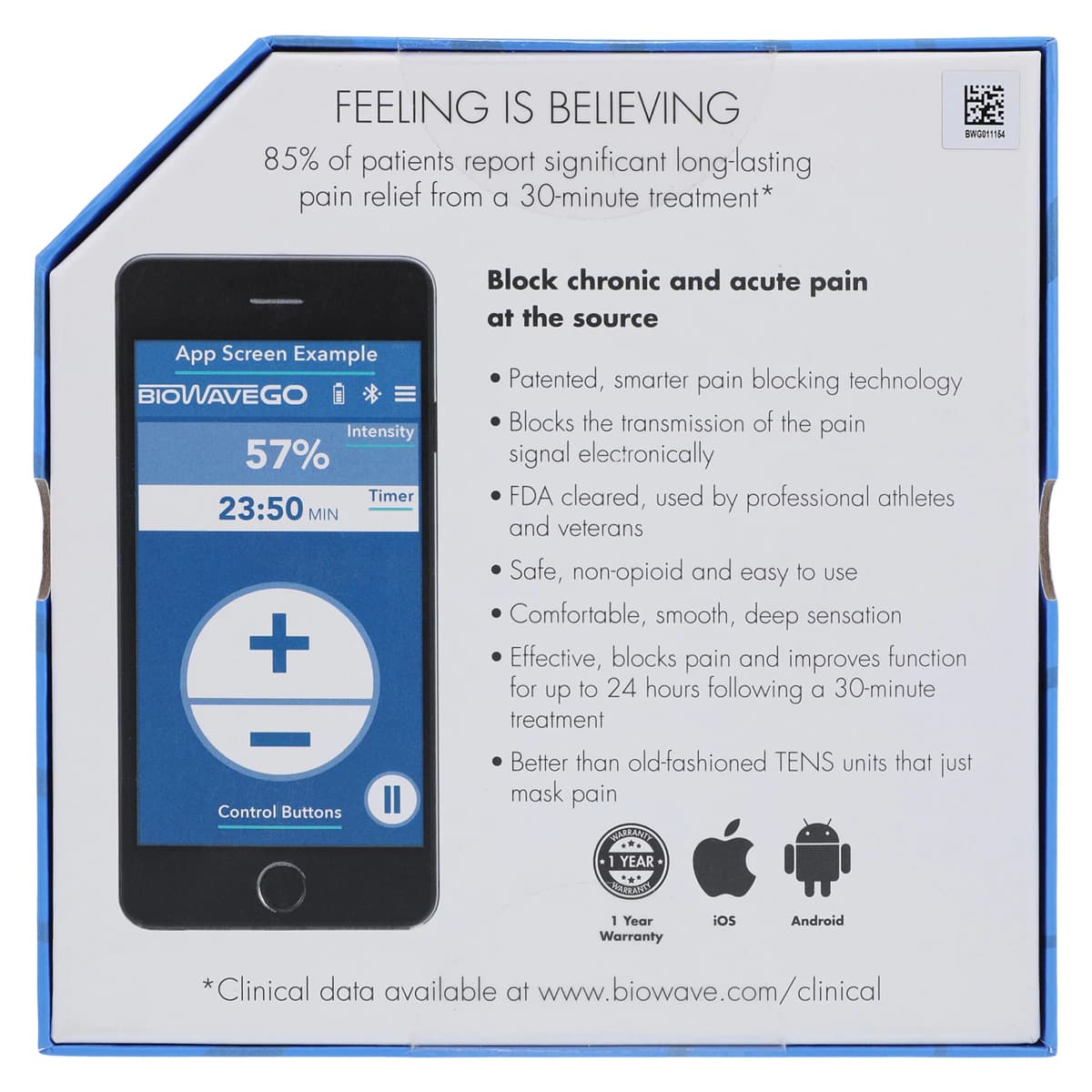 BioWaveGO Neurostimulation Stimulator for Chronic Pain Relief thumbnail 6