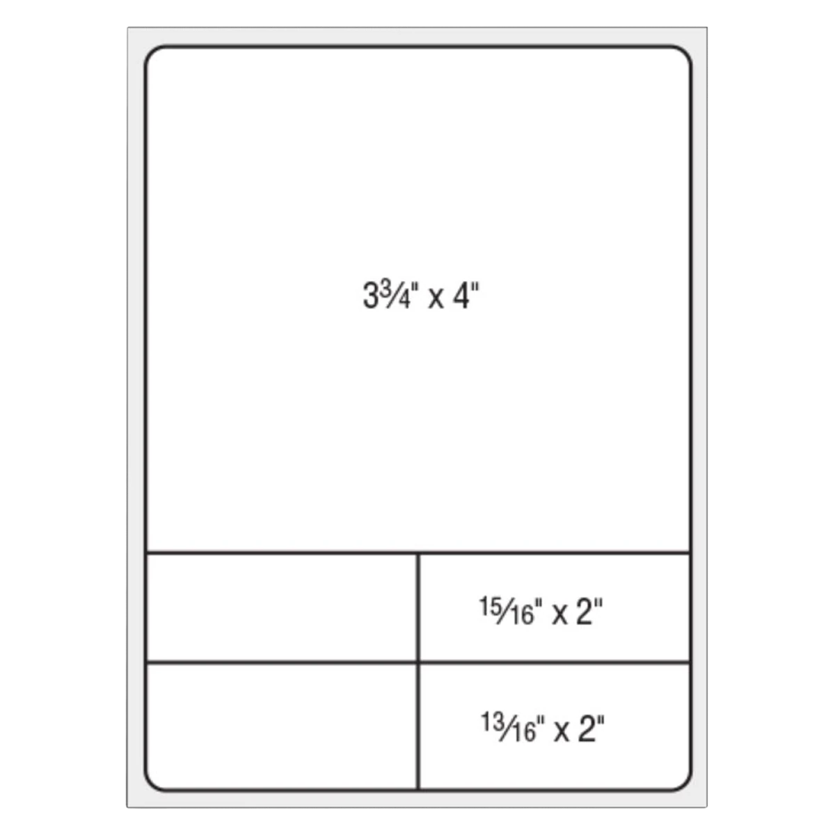 Shamrock Thermal Printer Labels, Blank White, 5.5" x 4", for HMS Lab Software, 600/Roll - Labels TrmlPrnt Wht 5.5x4" - Image 1