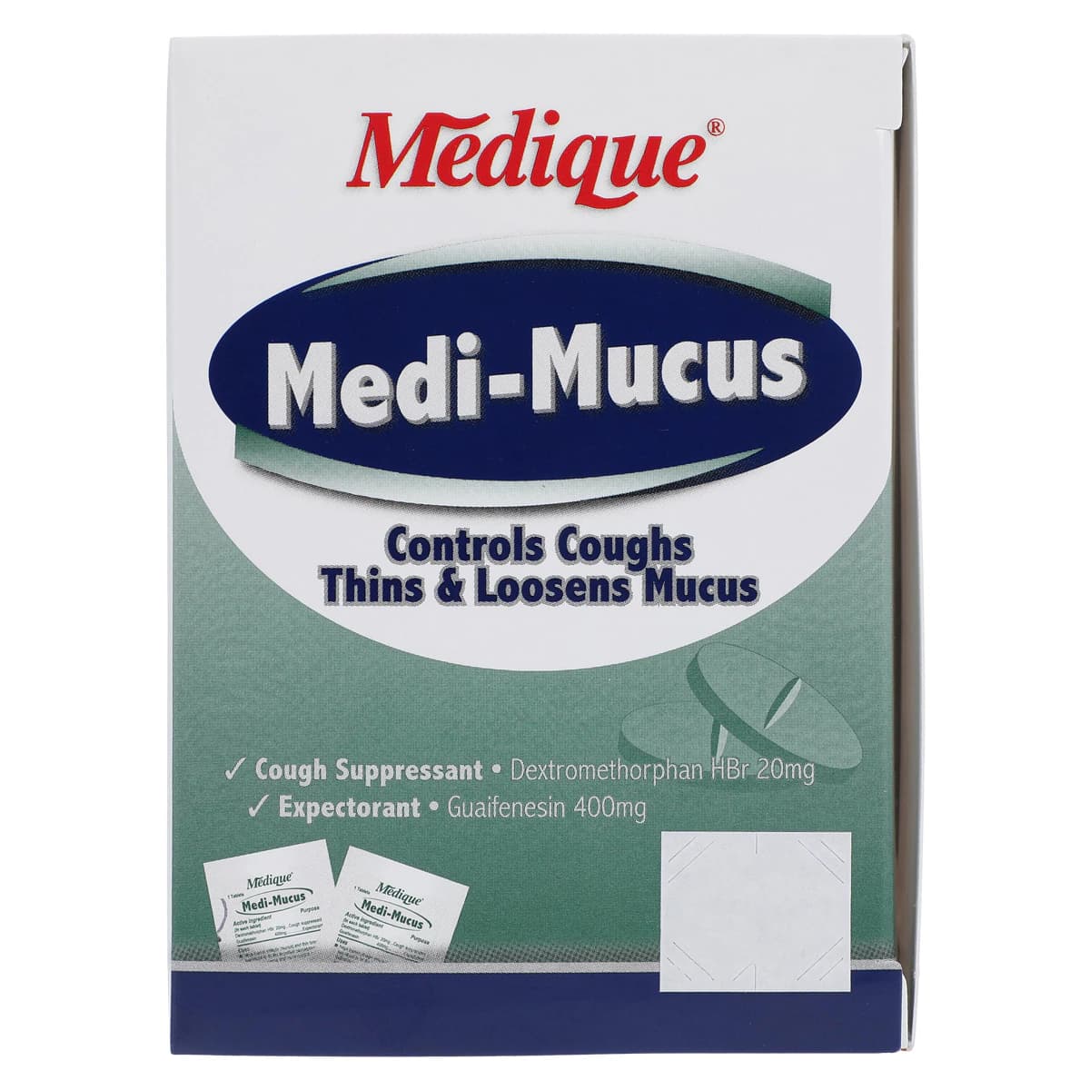 Medique Medi-Mucus Cough/Cold Tablets, 20mg/400mg, 50 per Carton thumbnail 8