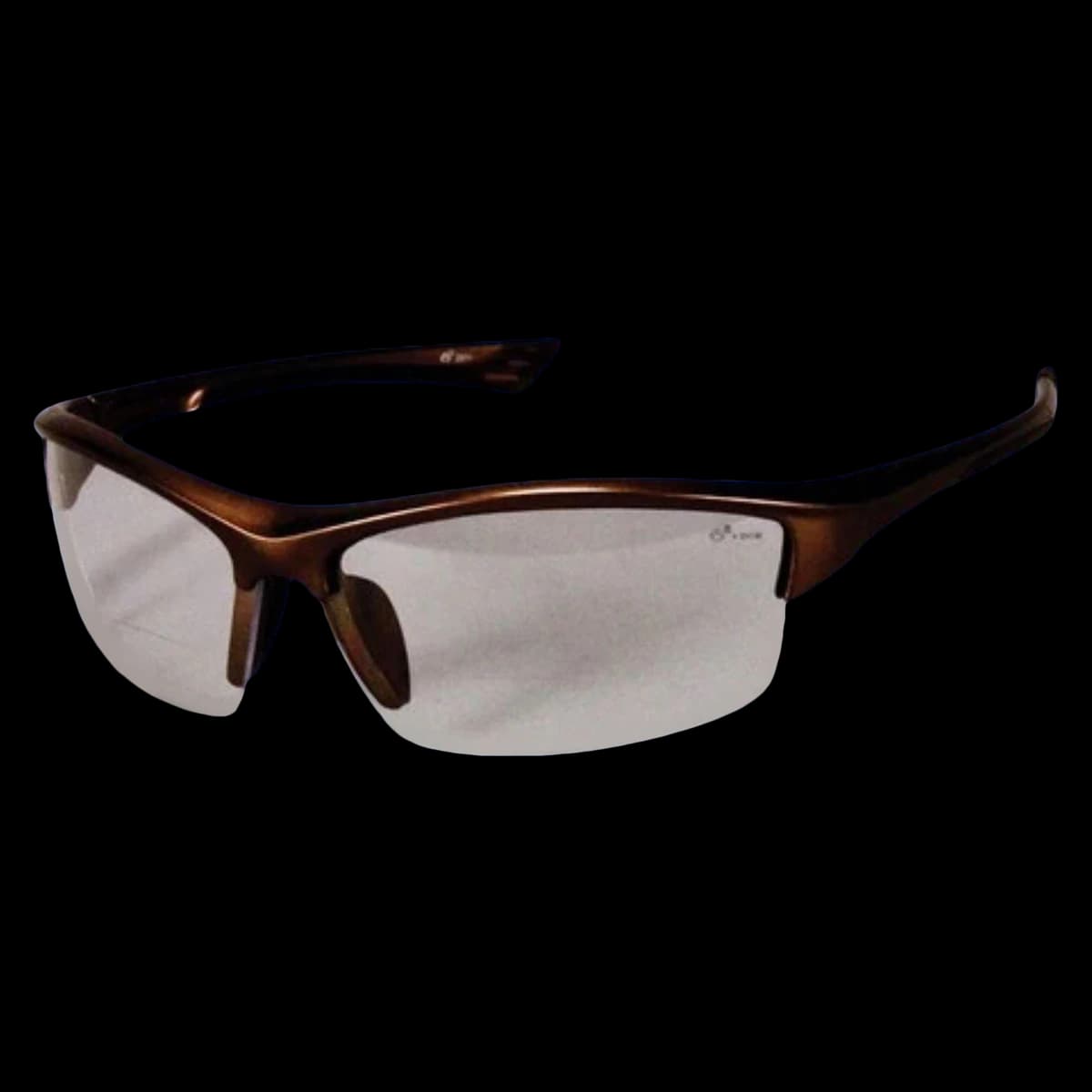 Sportin Bifocal Safety Glasses, 2.0 Diopter, Bronze Frame, Clear Lens - -Sportin Bifocal 2.0 Diopter Bronze Frm Clear Lens - Image 1